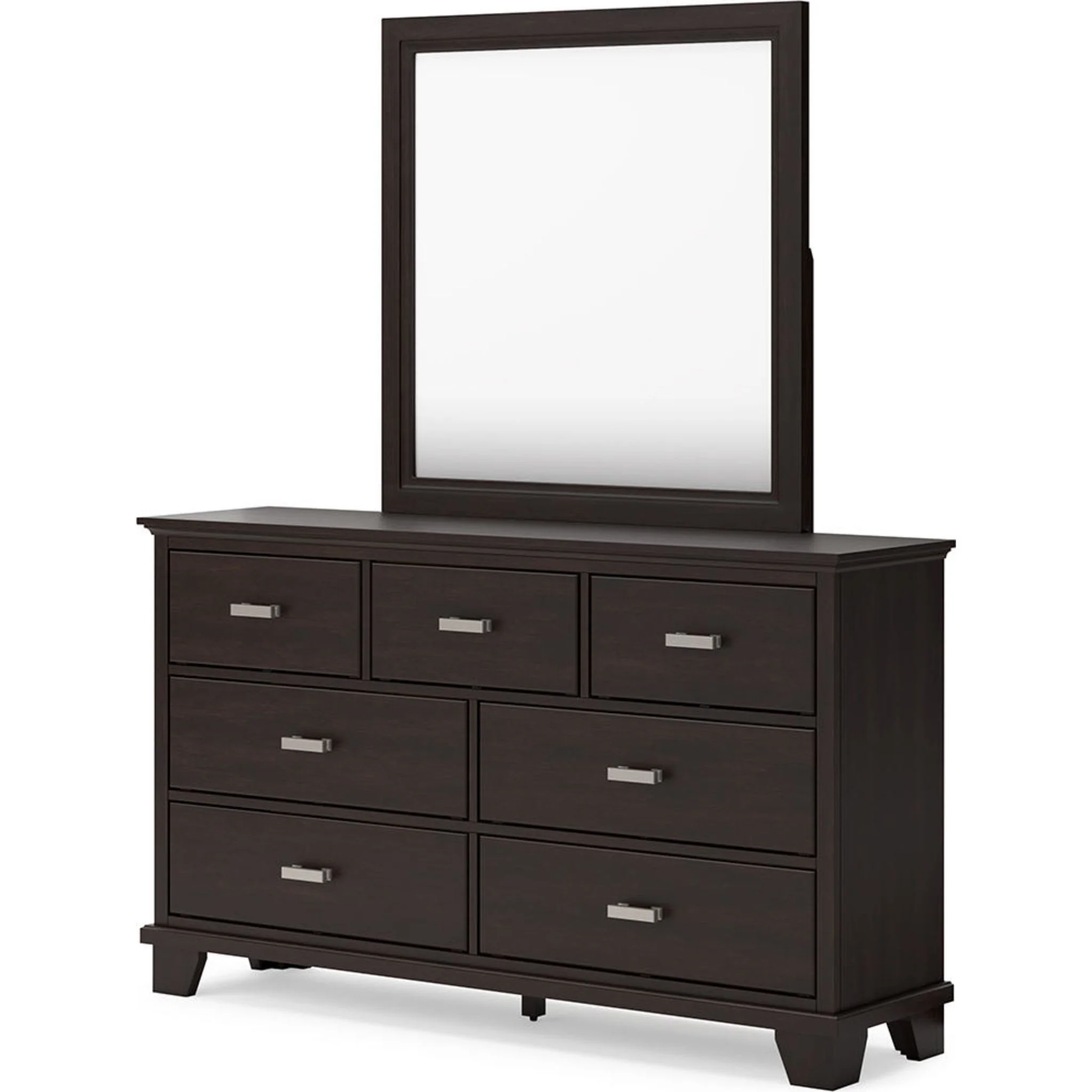 Covetown 6 Piece King Panel Bedroom - Dark Brown - Image 2