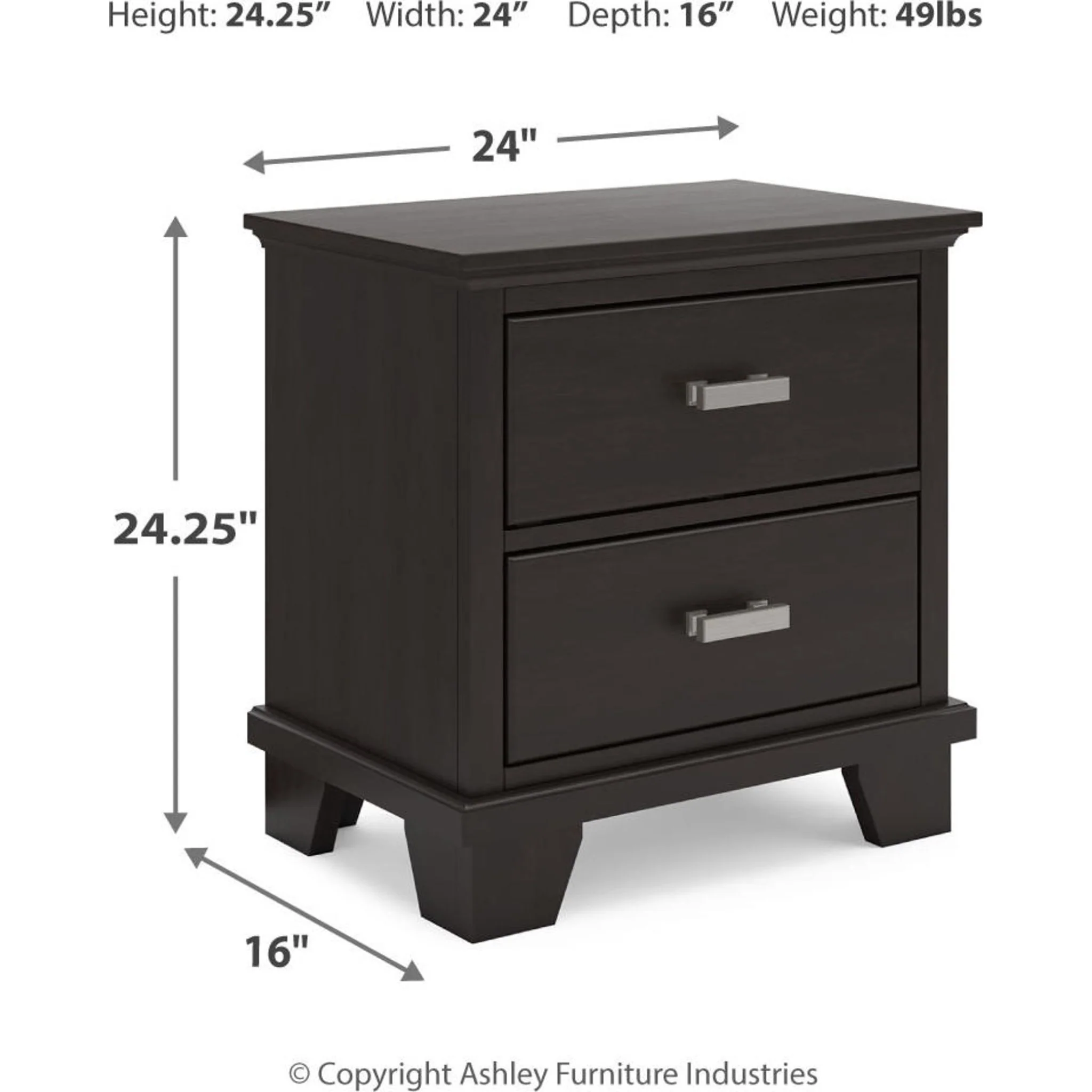Covetown 6 Piece King Panel Bedroom - Dark Brown - Image 21