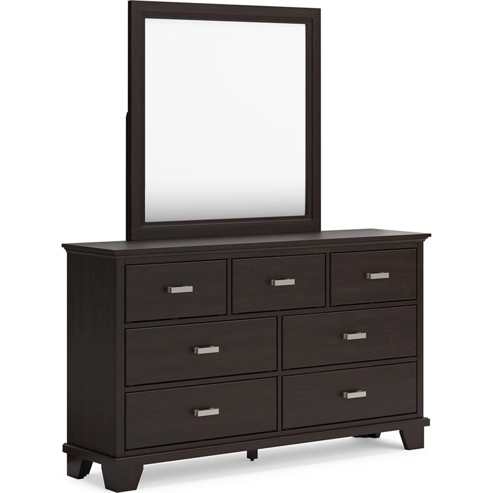 Covetown 6 Piece King Panel Bedroom - Dark Brown - Image 4