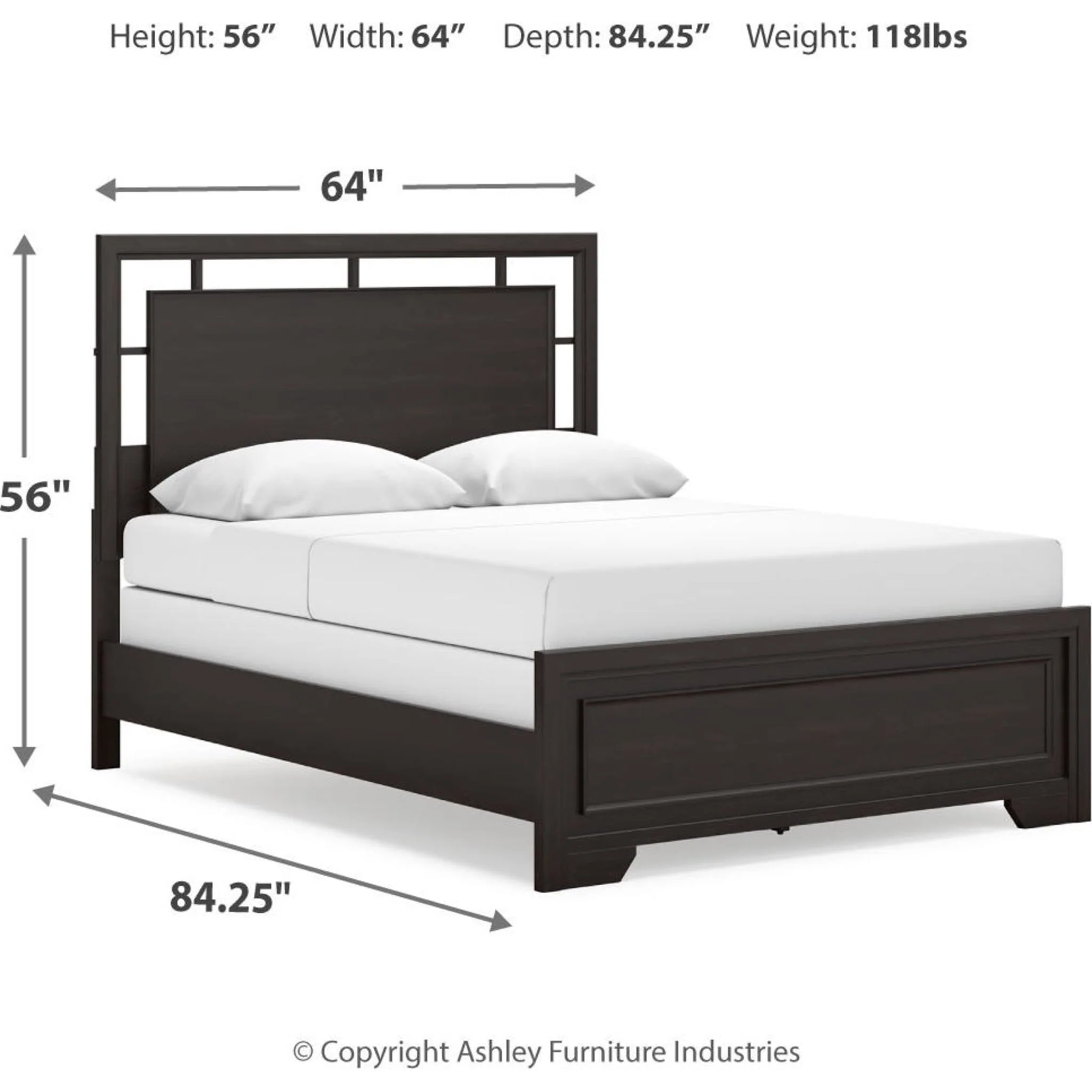 Covetown 6 Piece Queen Panel Bedroom - Dark Brown - Image 14