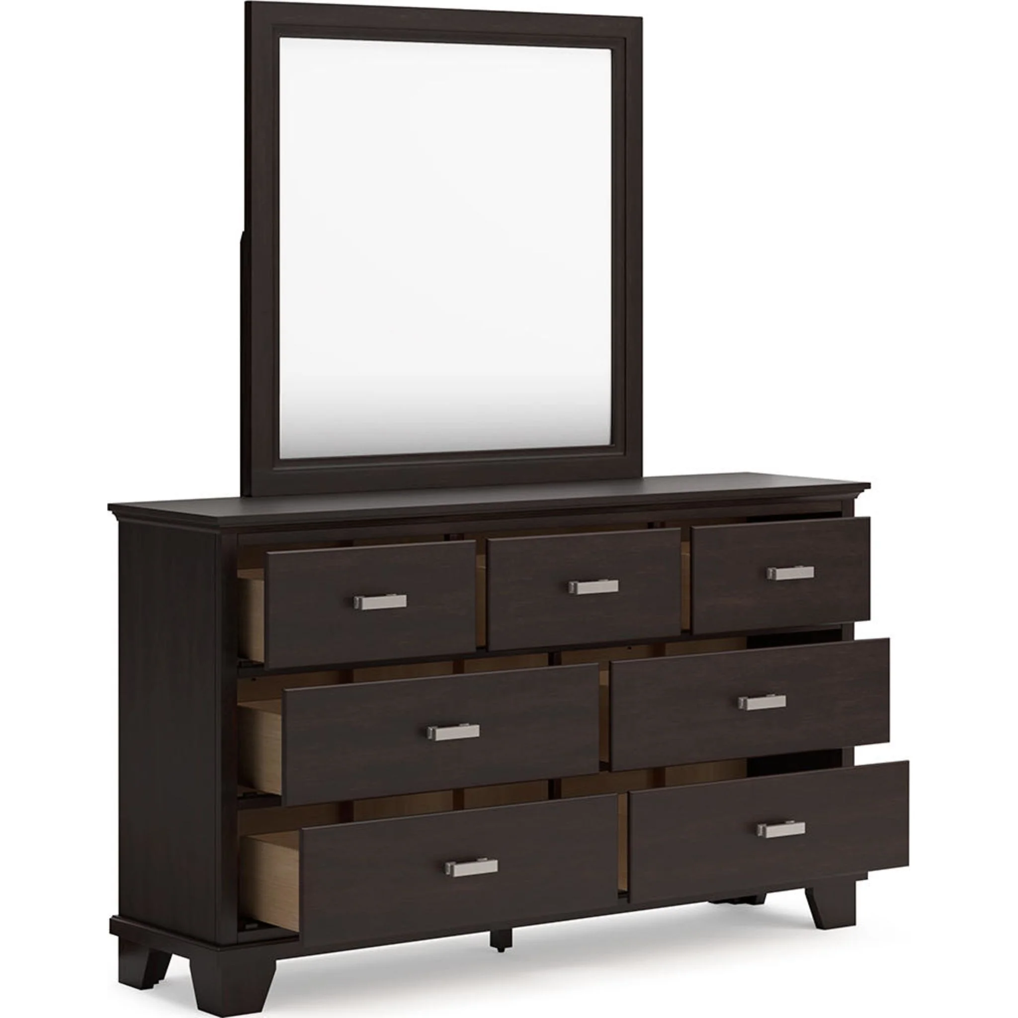 Covetown 6 Piece Queen Panel Bedroom - Dark Brown - Image 3