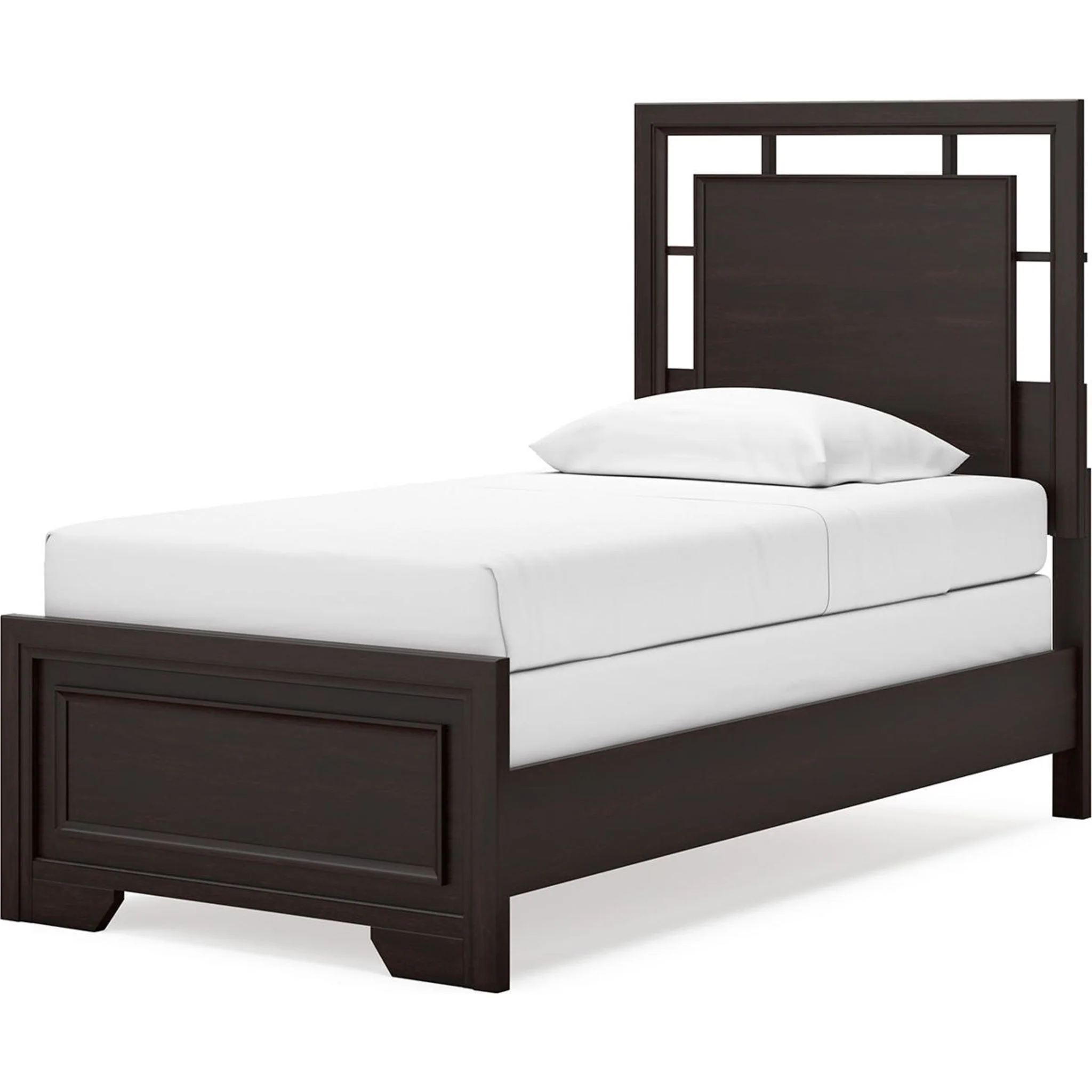Covetown 6 Piece Twin Panel Bedroom - Dark Brown - Image 11