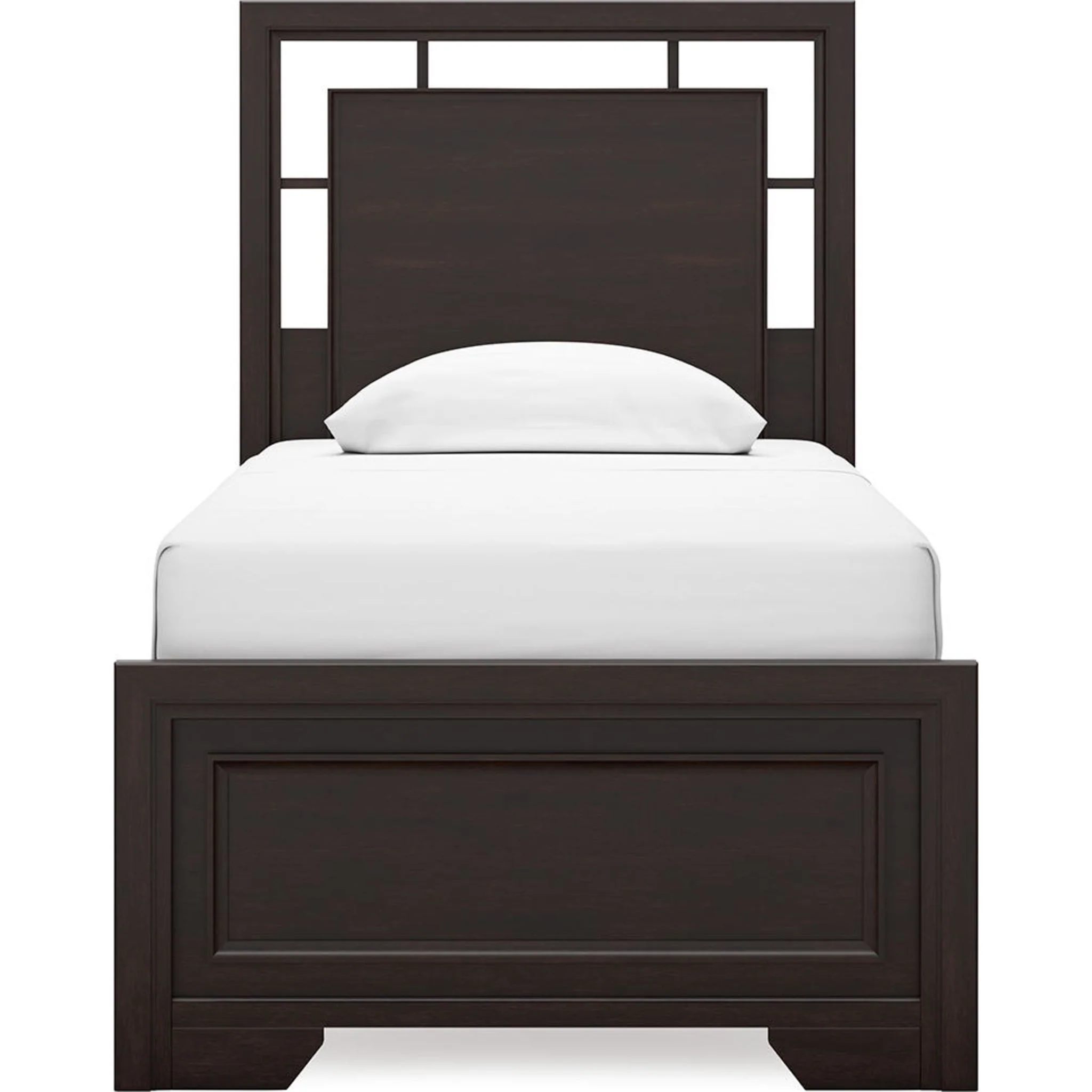 Covetown 6 Piece Twin Panel Bedroom - Dark Brown - Image 15