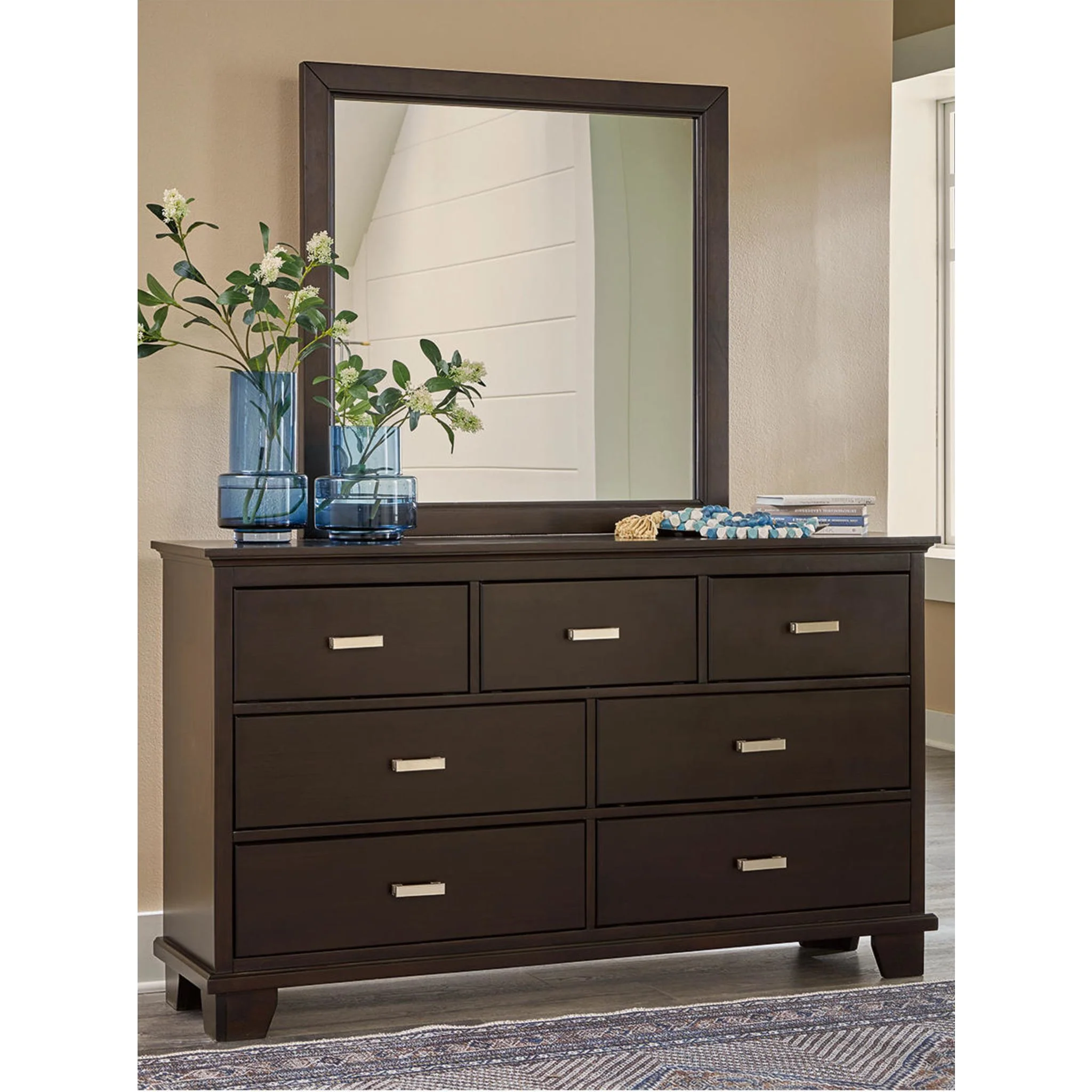 Covetown Dresser and Mirror - Dark Brown - Image 2