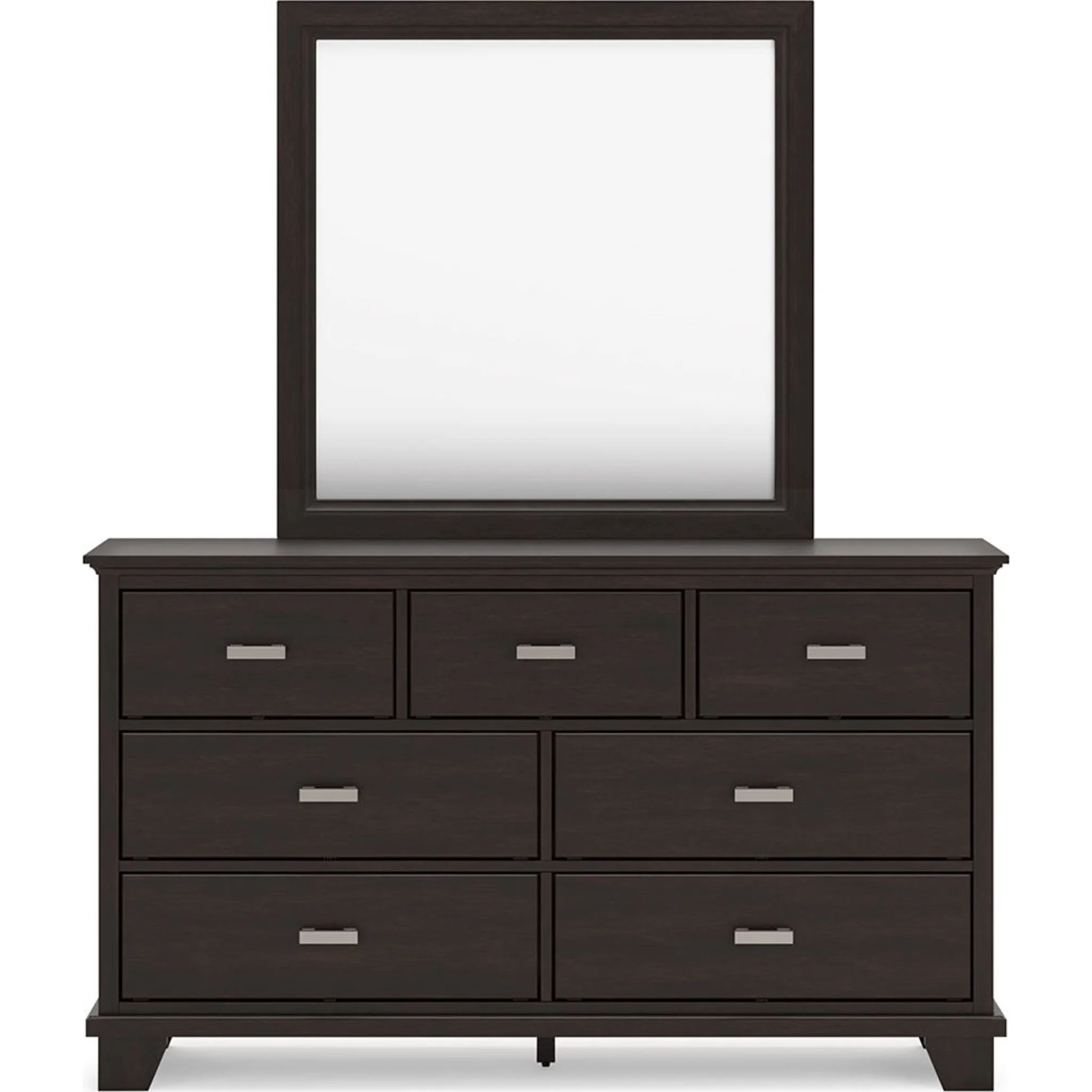 Covetown Dresser and Mirror - Dark Brown - Image 9