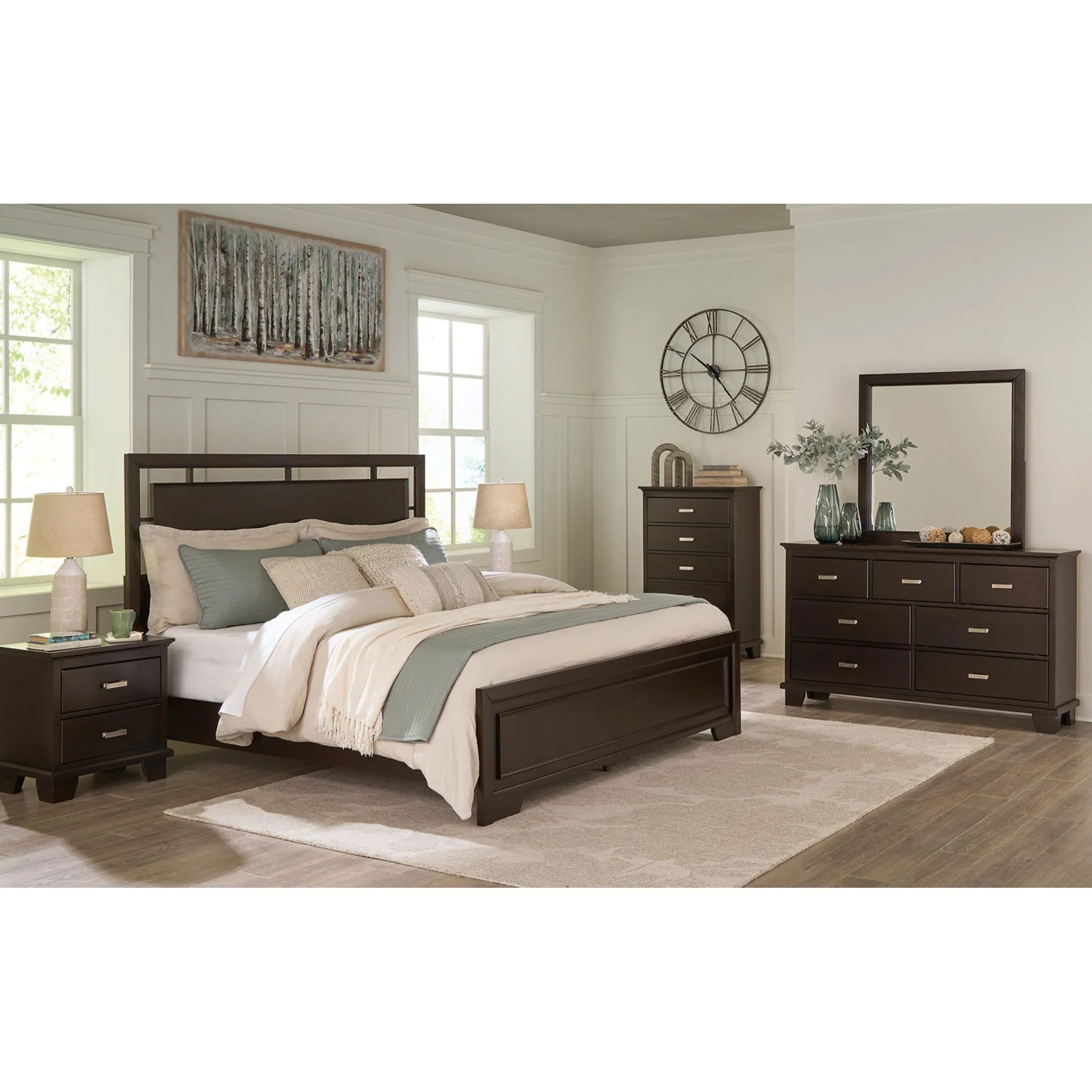 Covetown Queen Panel Bed - Dark Brown - Image 8