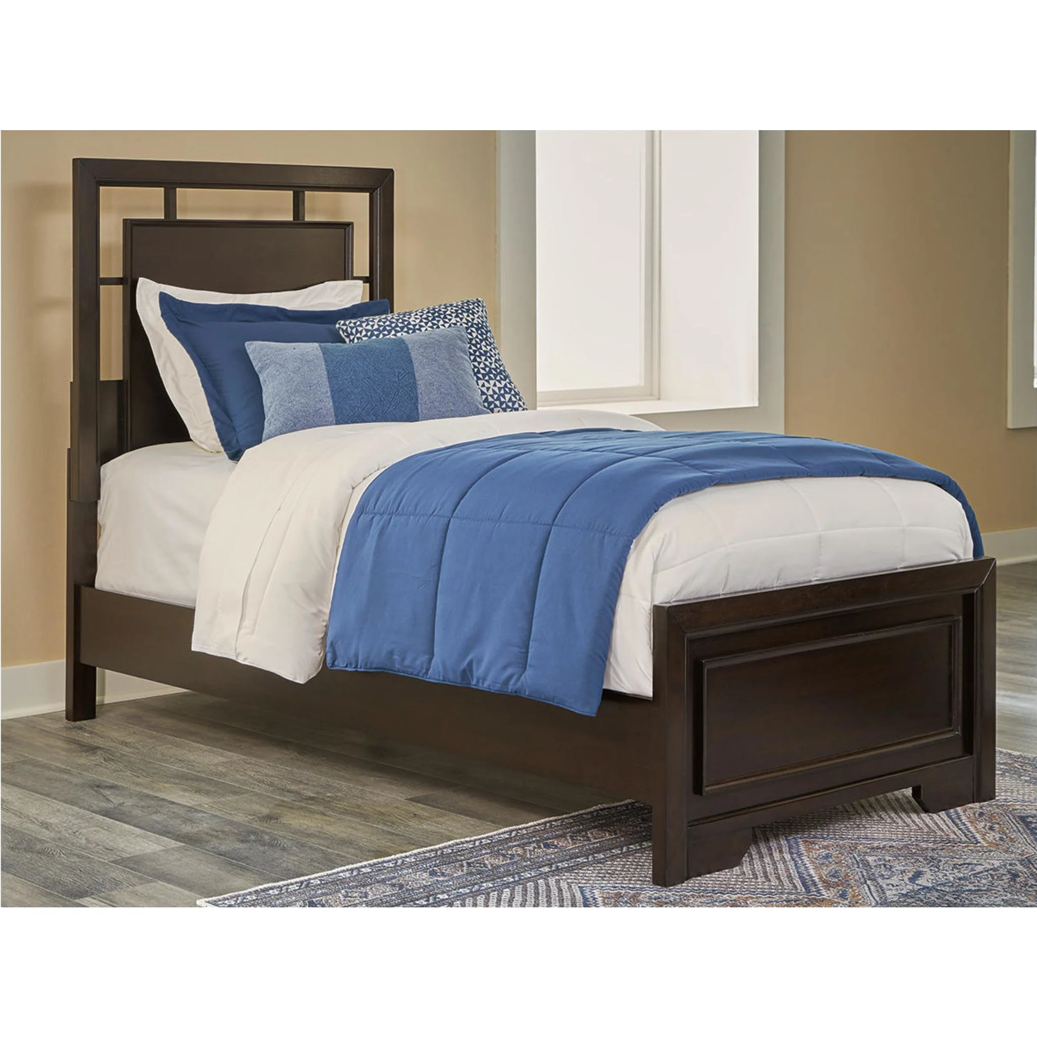 Covetown Twin Panel Bed - Dark Brown - Image 2