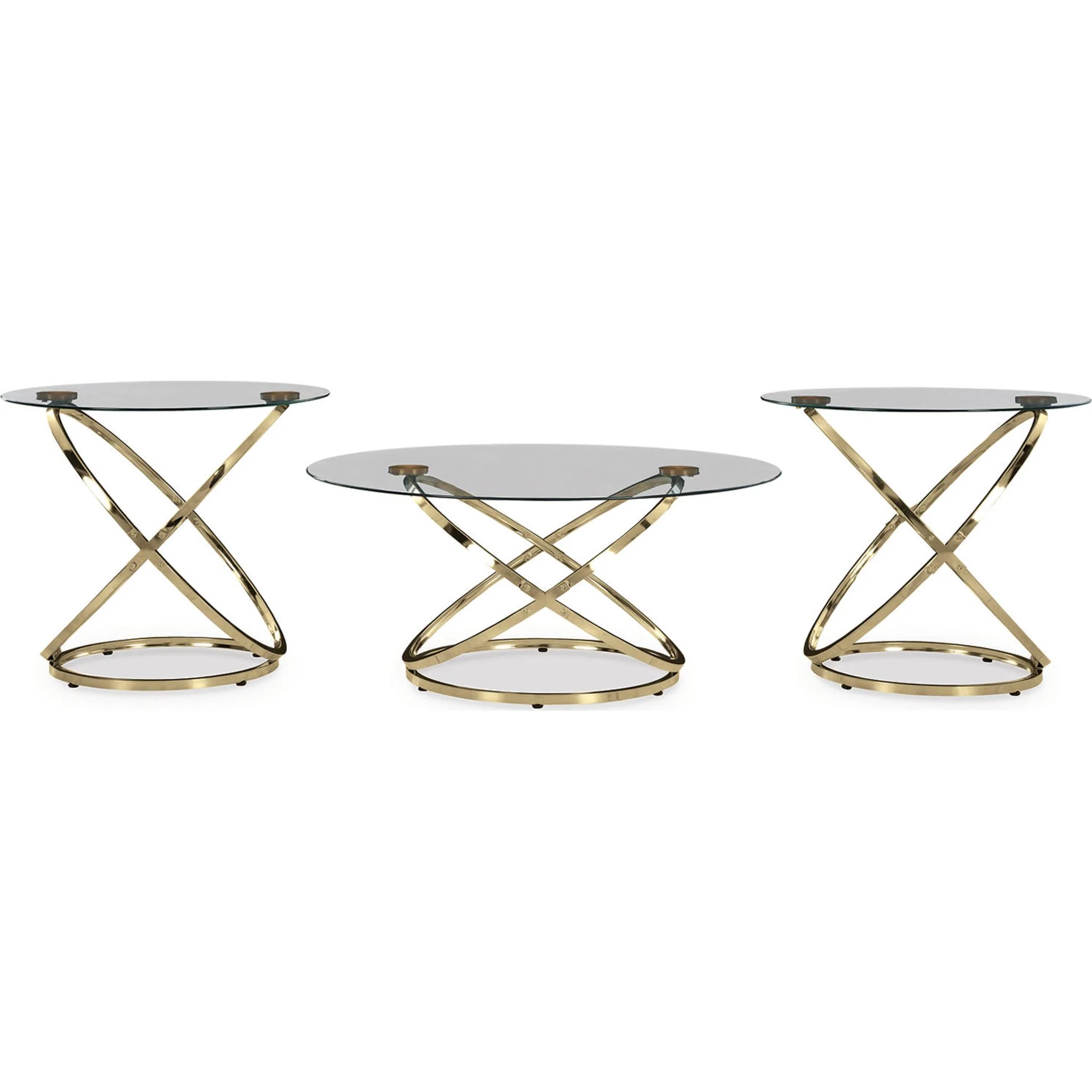 Crimonti 3 Pack Tables - Champagne - Image 3
