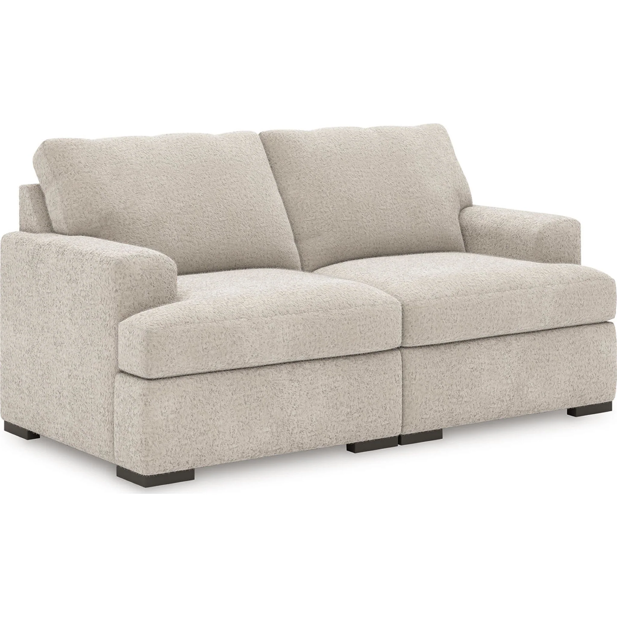 Cuddle Plush 2 Piece Modular Sectional - Arctic - Image 3