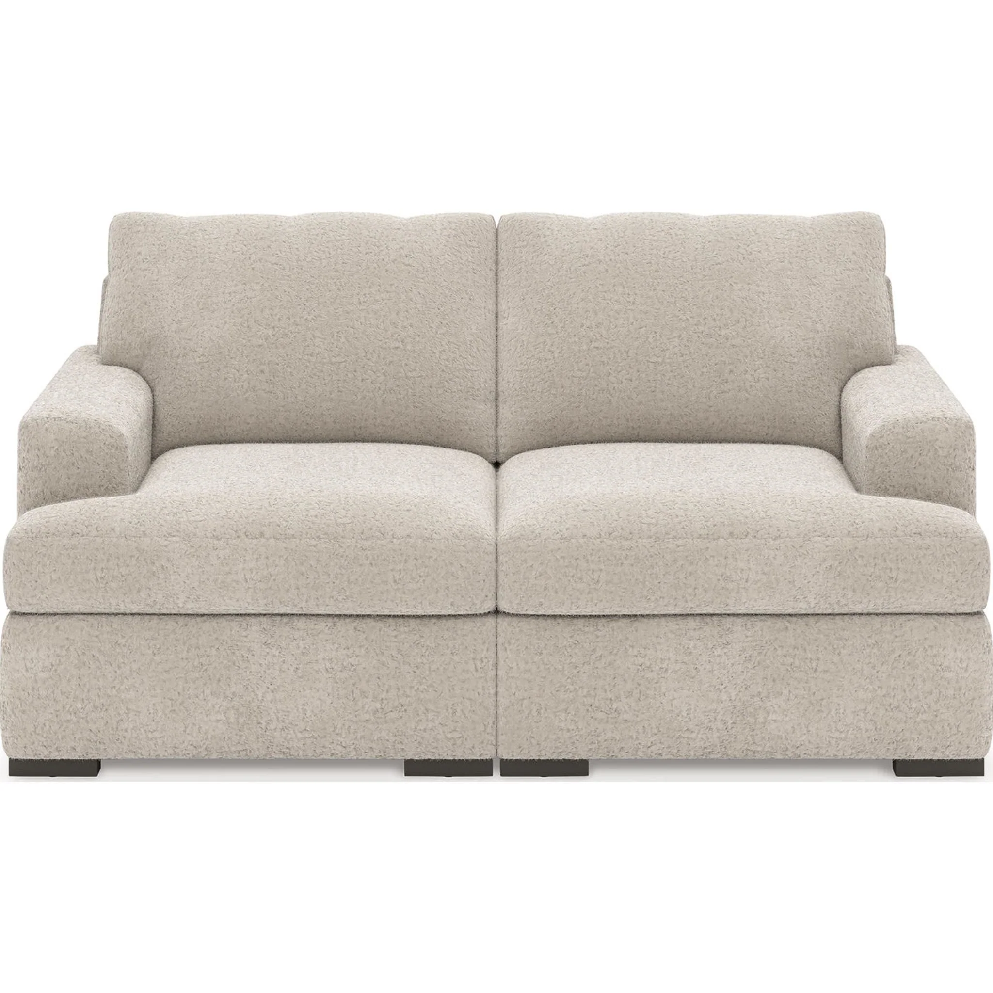 Cuddle Plush 2 Piece Modular Sectional - Arctic - Image 4