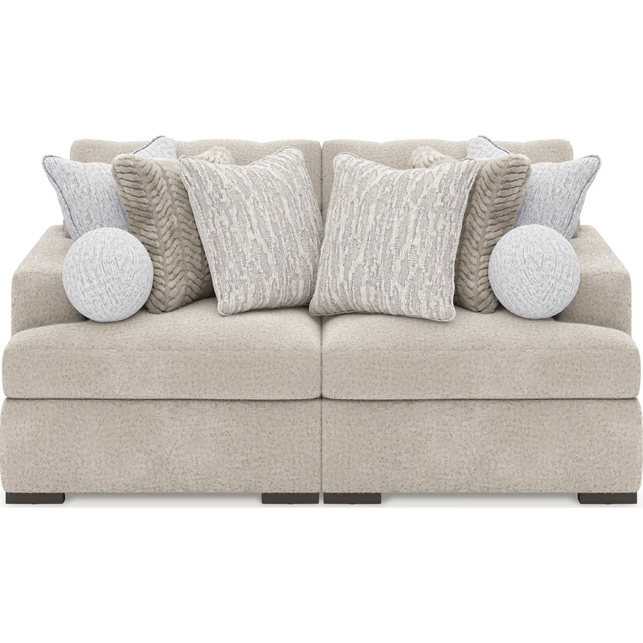 Cuddle Plush 2 Piece Modular Sectional - Arctic - Image 5