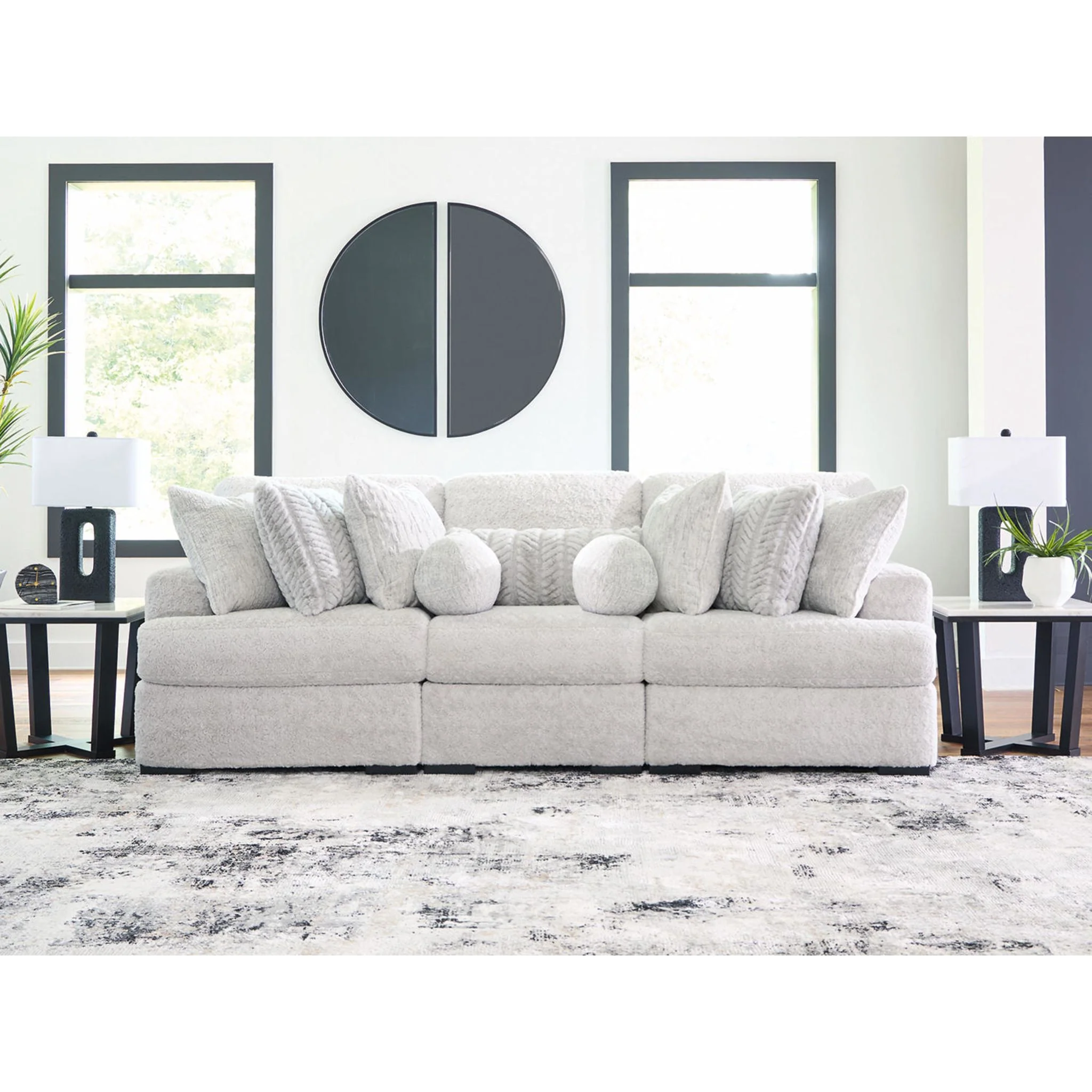 Cuddle Plush 3 Piece Modular Sectional - Arctic - Image 2