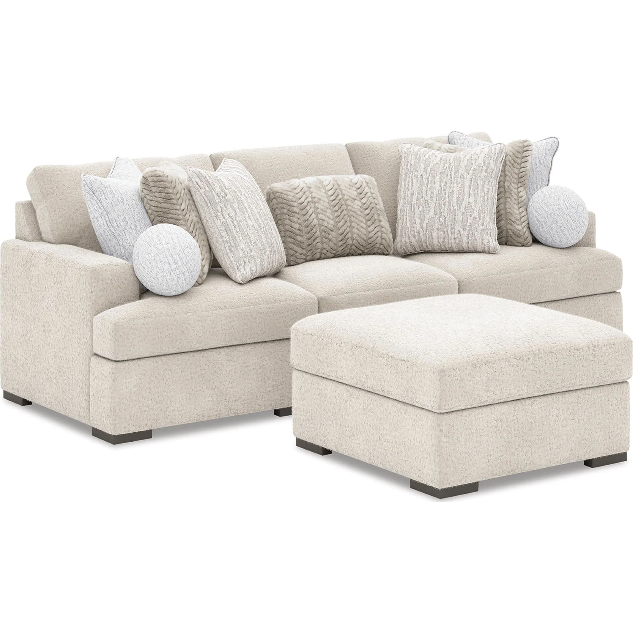 Cuddle Plush 3 Piece Modular Sectional - Arctic - Image 3
