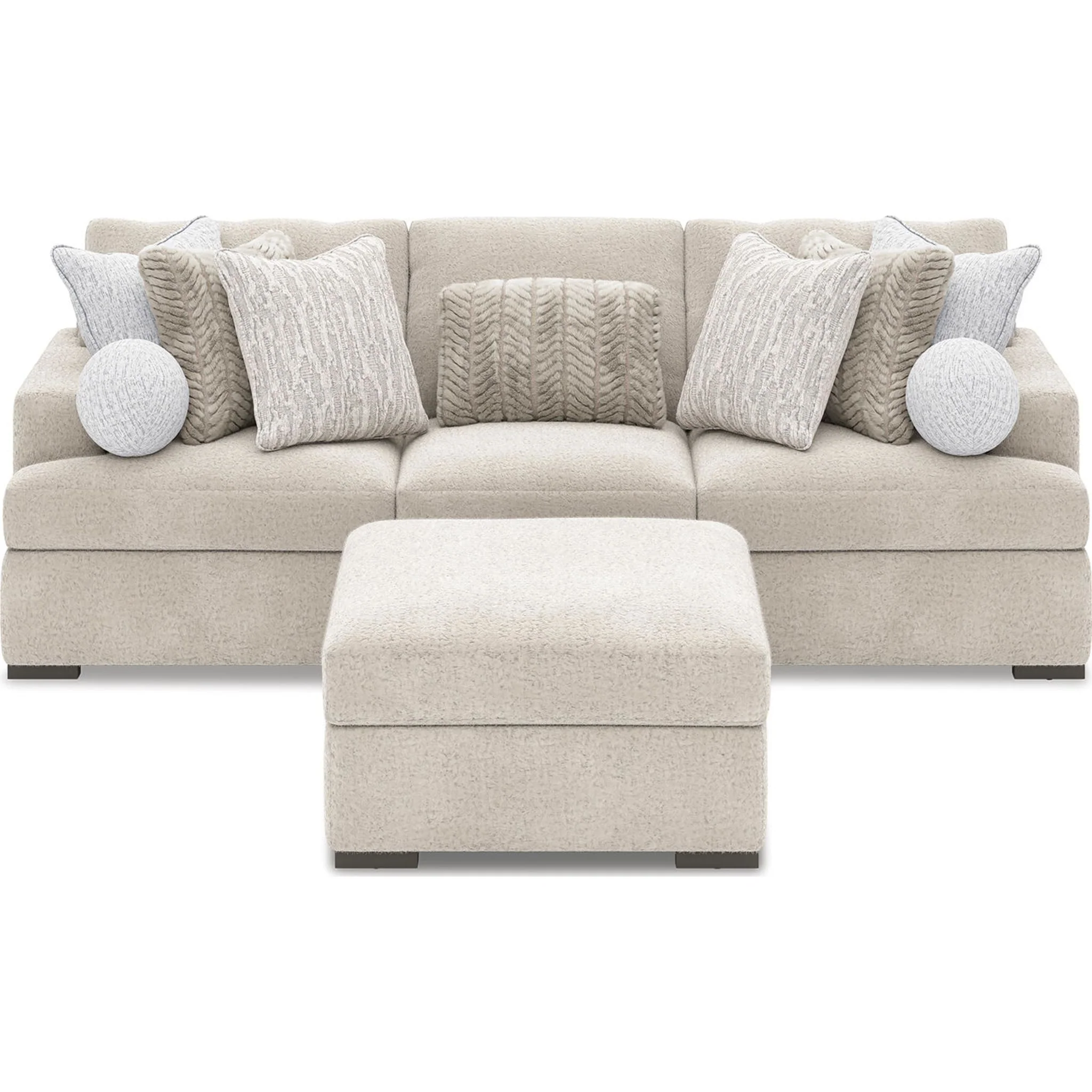 Cuddle Plush 3 Piece Modular Sectional - Arctic - Image 4