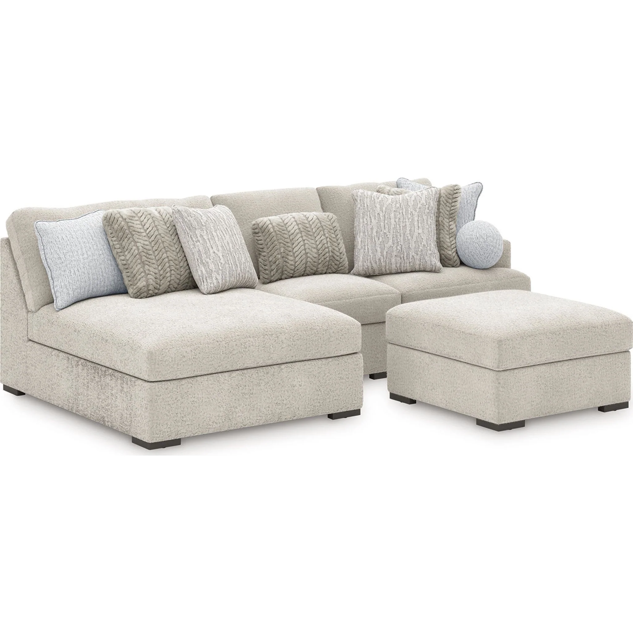 Cuddle Plush 3 Piece Modular Sectional with Chaise - Image 11