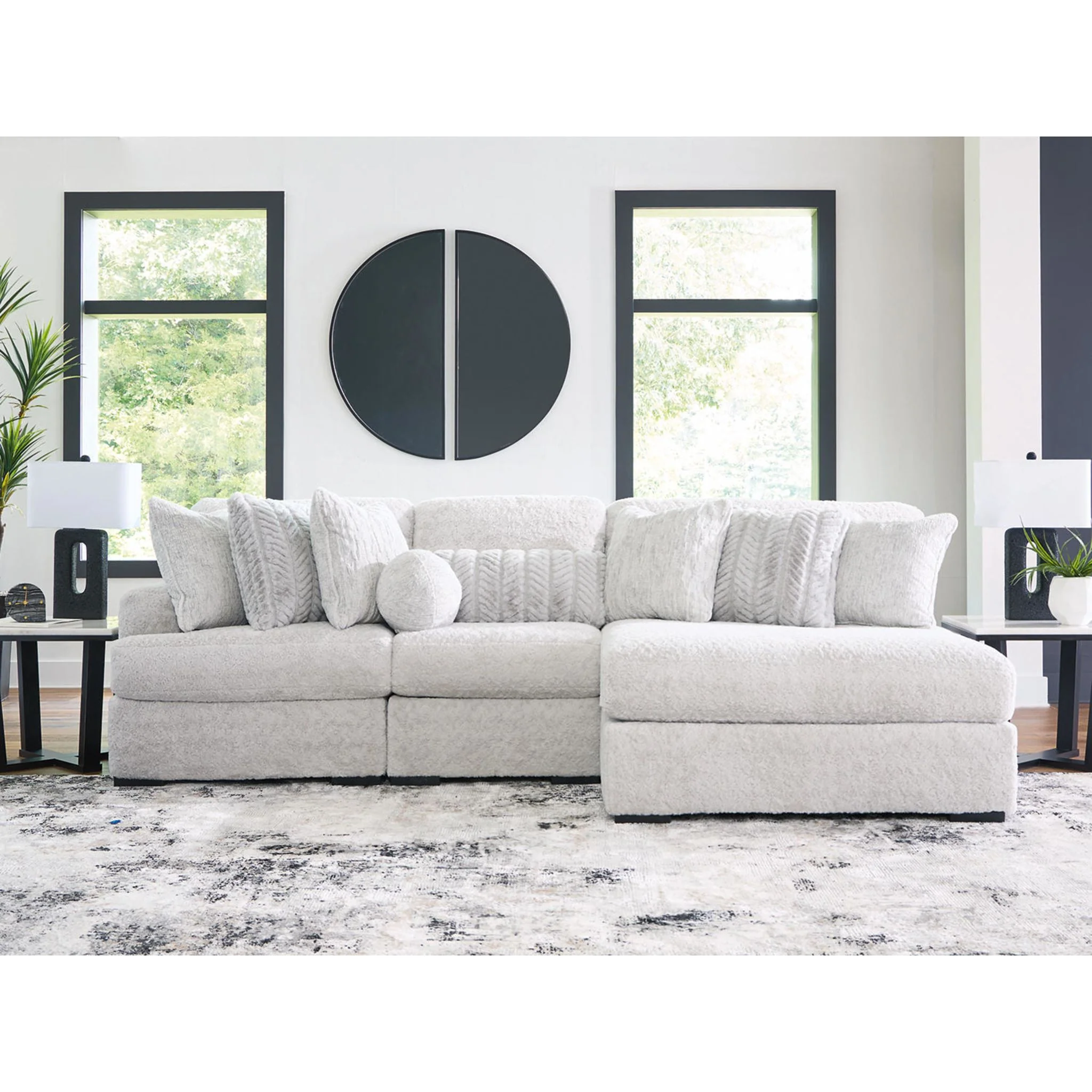 Cuddle Plush 3 Piece Modular Sectional with Chaise - Image 2