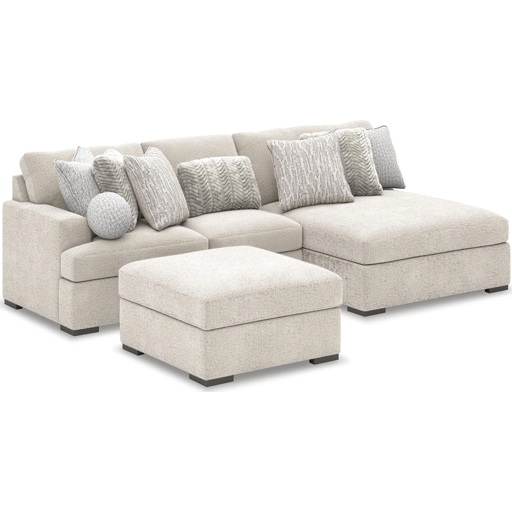 Cuddle Plush 3 Piece Modular Sectional with Chaise - Image 3