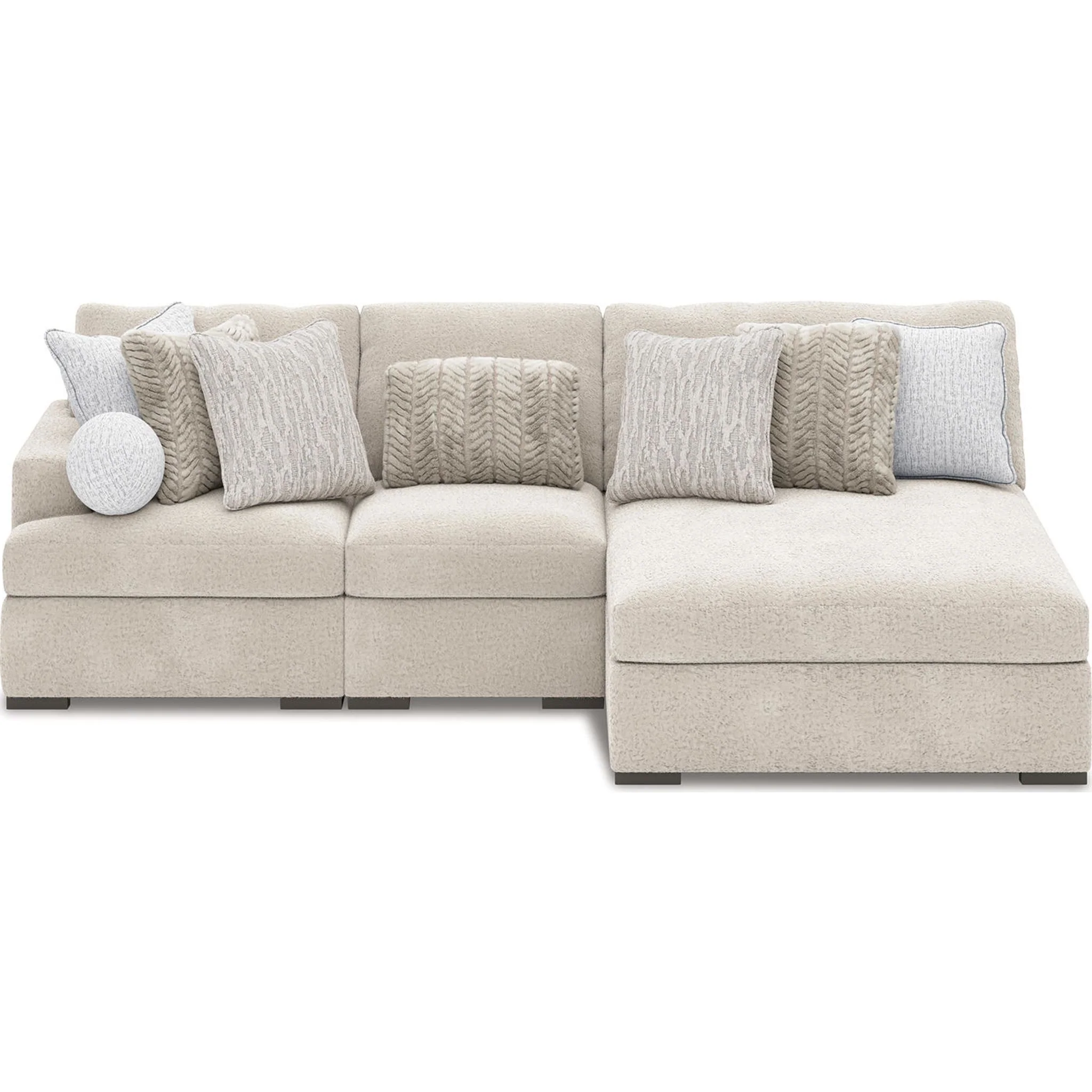 Cuddle Plush 3 Piece Modular Sectional with Chaise - Image 5