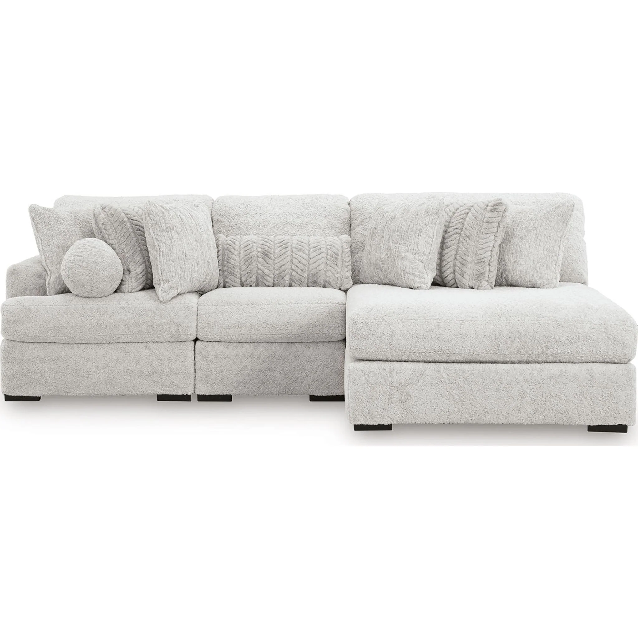 Cuddle Plush 3 Piece Modular Sectional with Chaise - Image 6