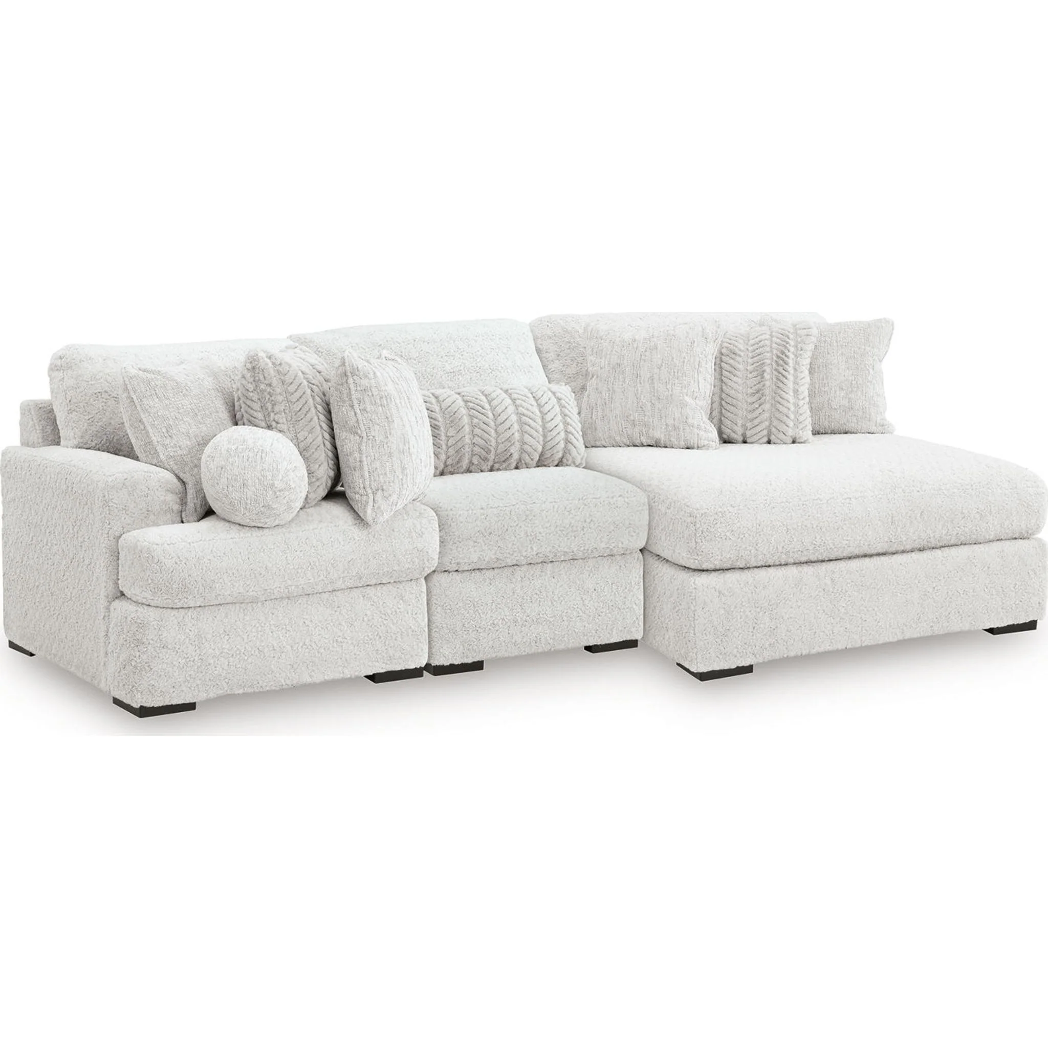 Cuddle Plush 3 Piece Modular Sectional with Chaise - Image 7