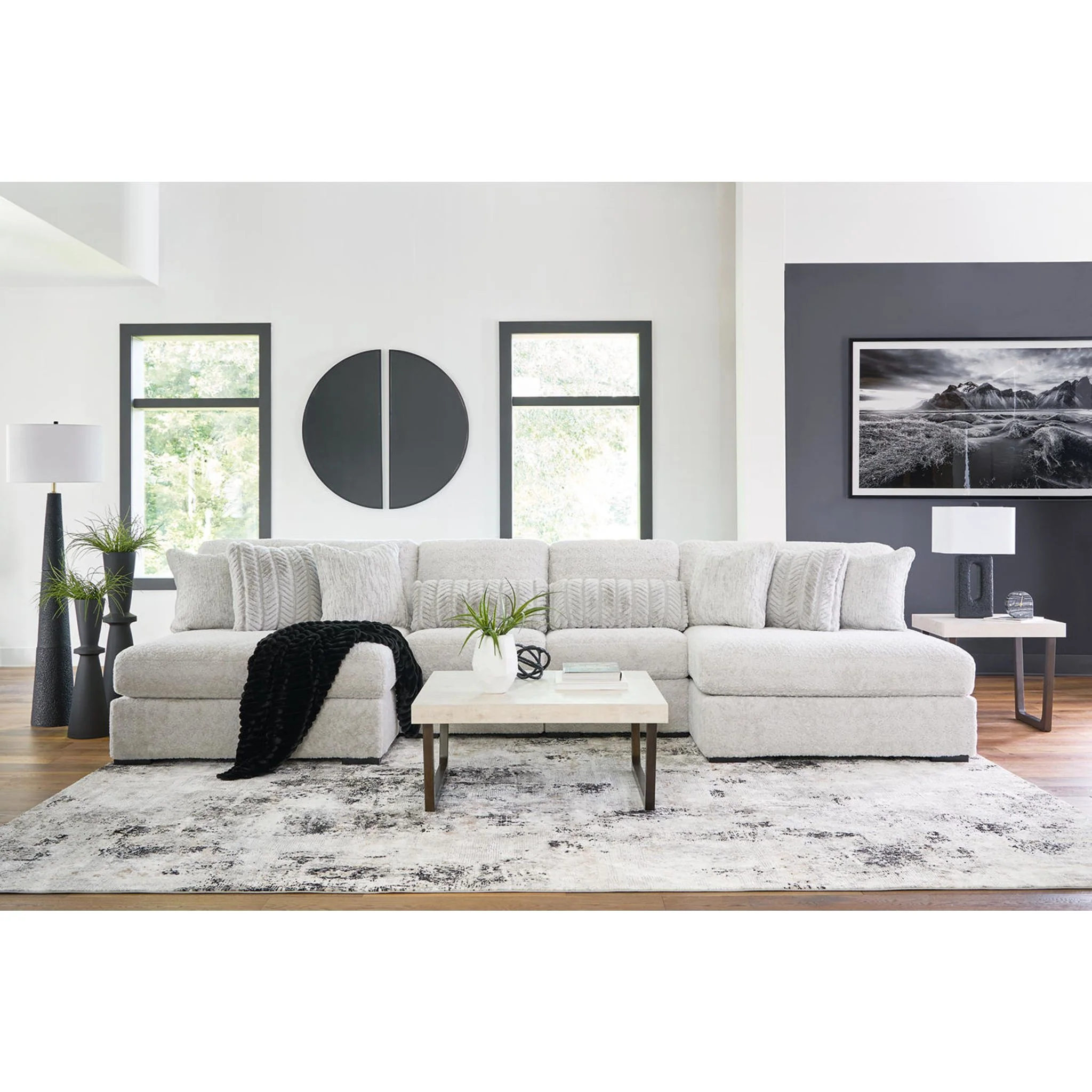 Cuddle Plush 4 Piece Modular Sectional with Dual Chaise - Image 11