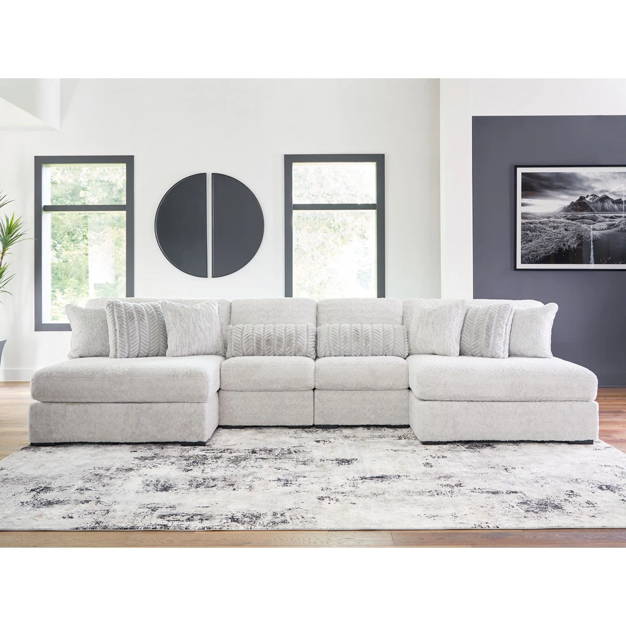 Cuddle Plush 4 Piece Modular Sectional with Dual Chaise - Image 2