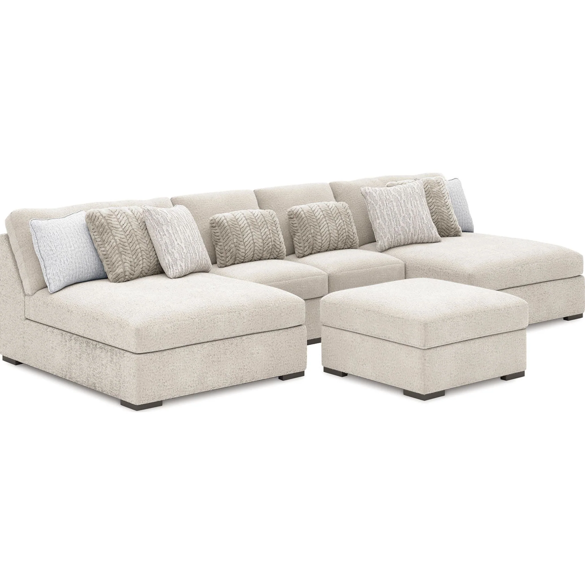 Cuddle Plush 4 Piece Modular Sectional with Dual Chaise - Image 3