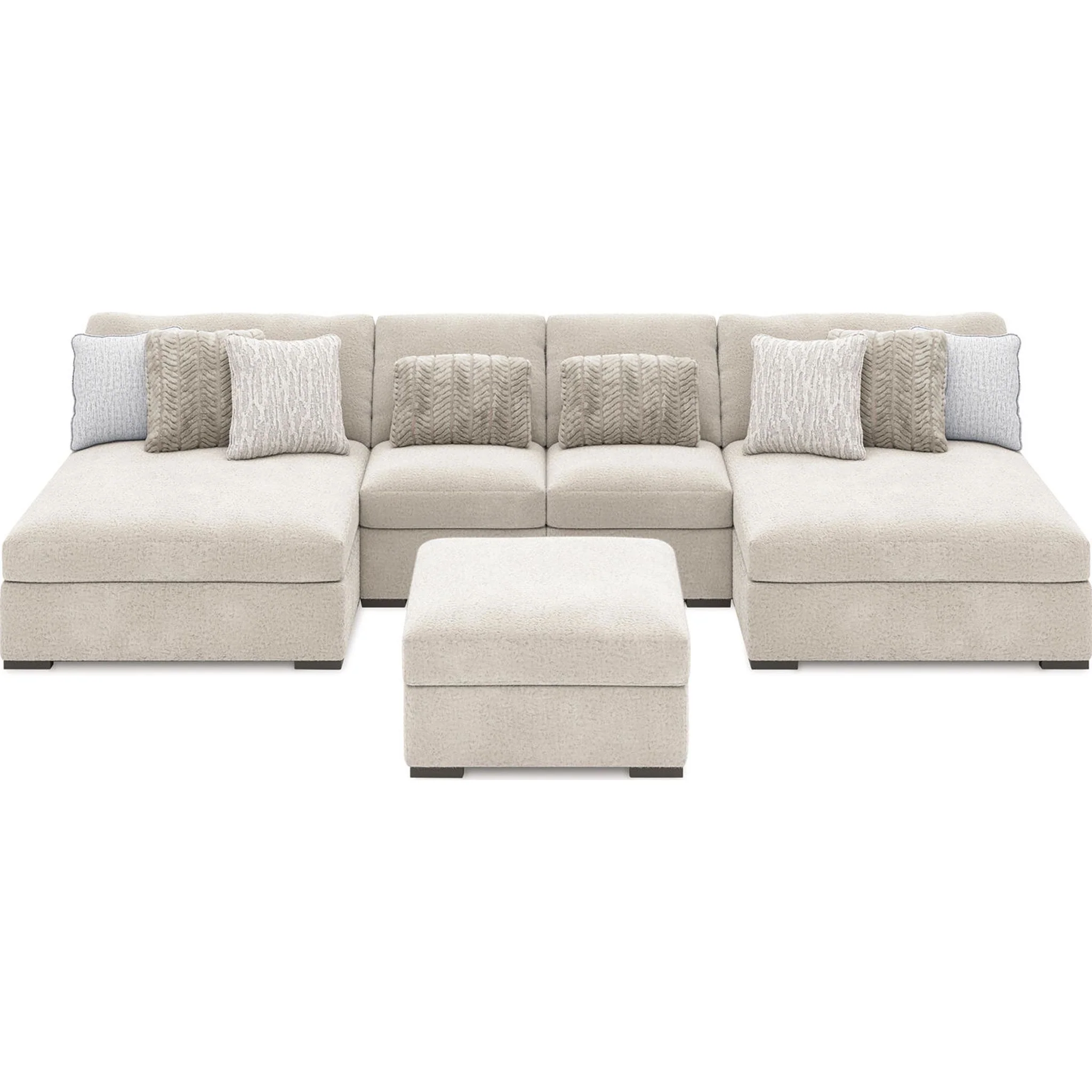 Cuddle Plush 4 Piece Modular Sectional with Dual Chaise - Image 4