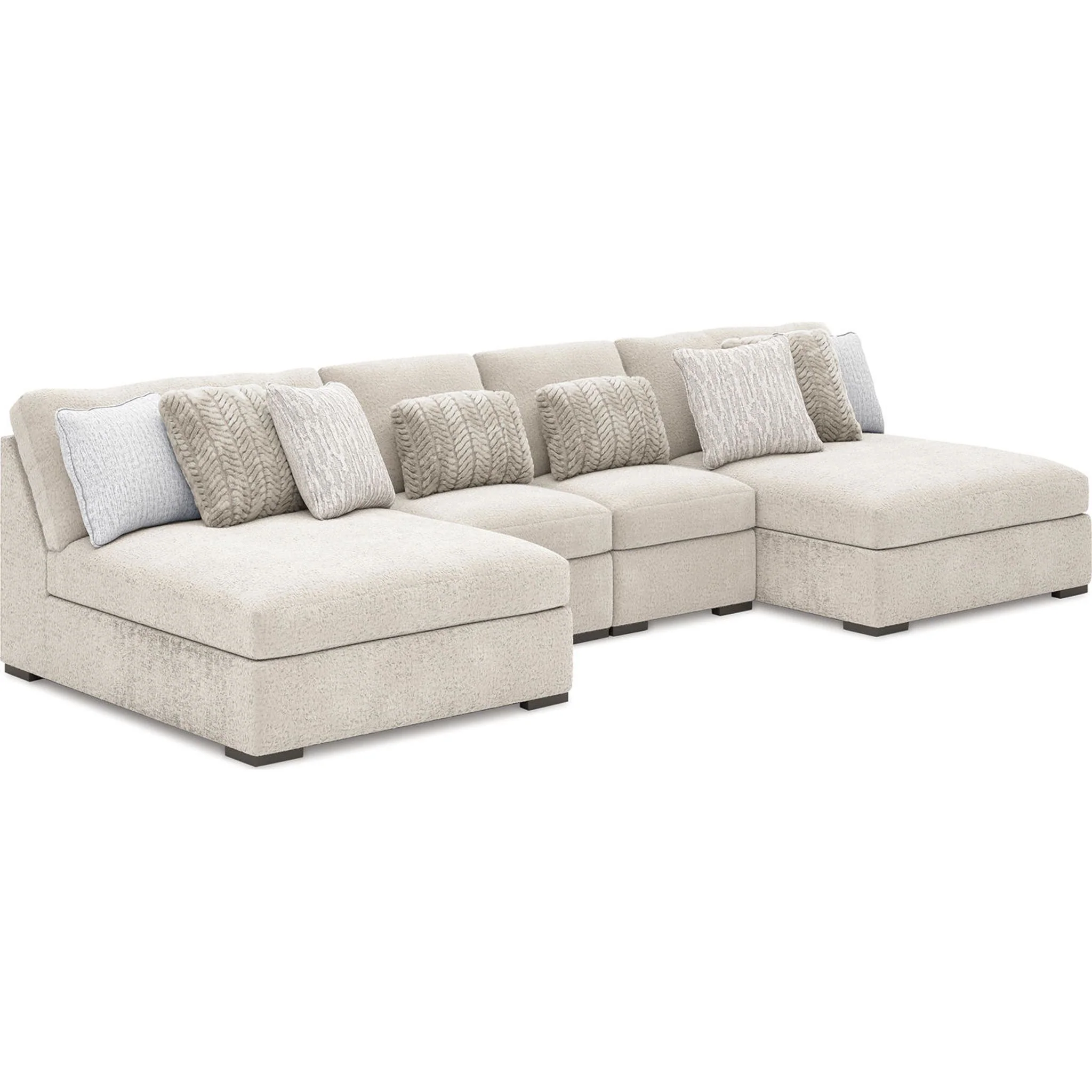 Cuddle Plush 4 Piece Modular Sectional with Dual Chaise - Image 5