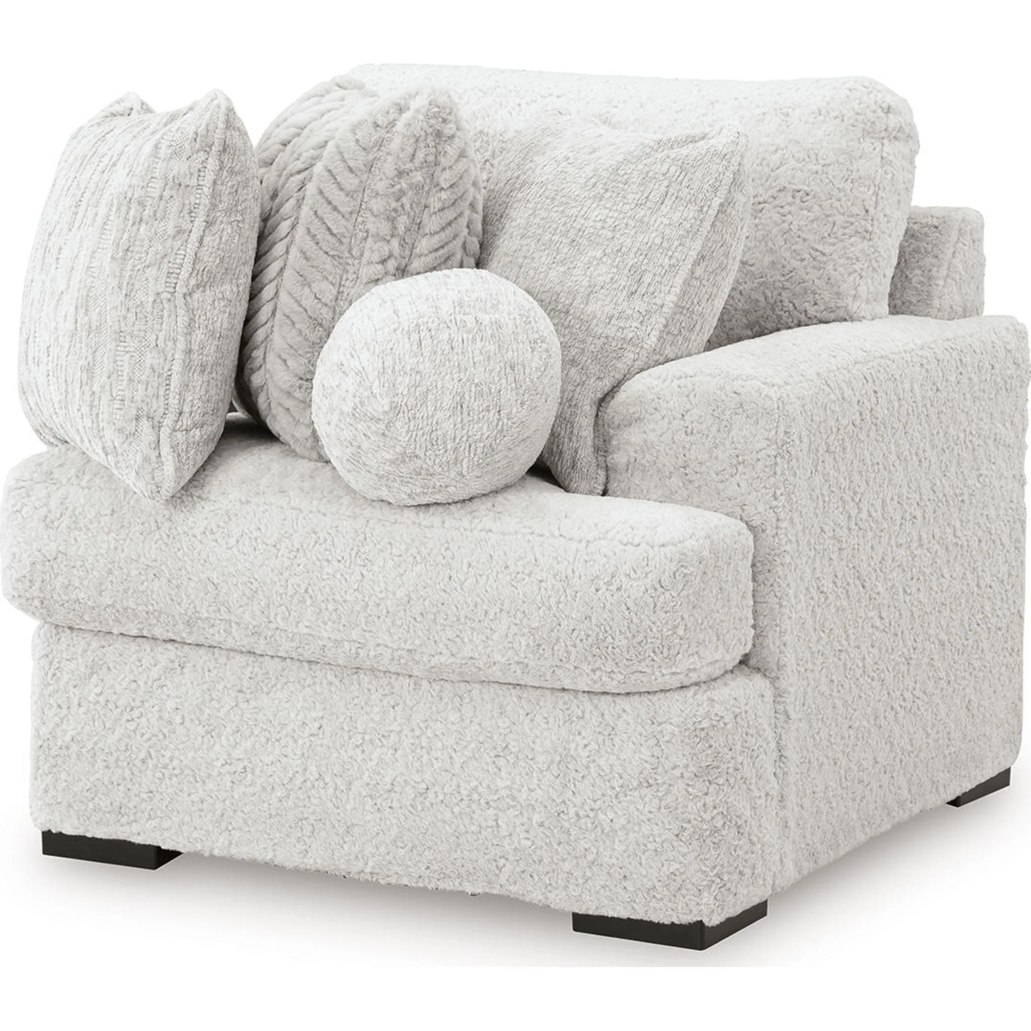 Cuddle Plush 5 Piece Sectional with Chaise - Arctic - Image 12