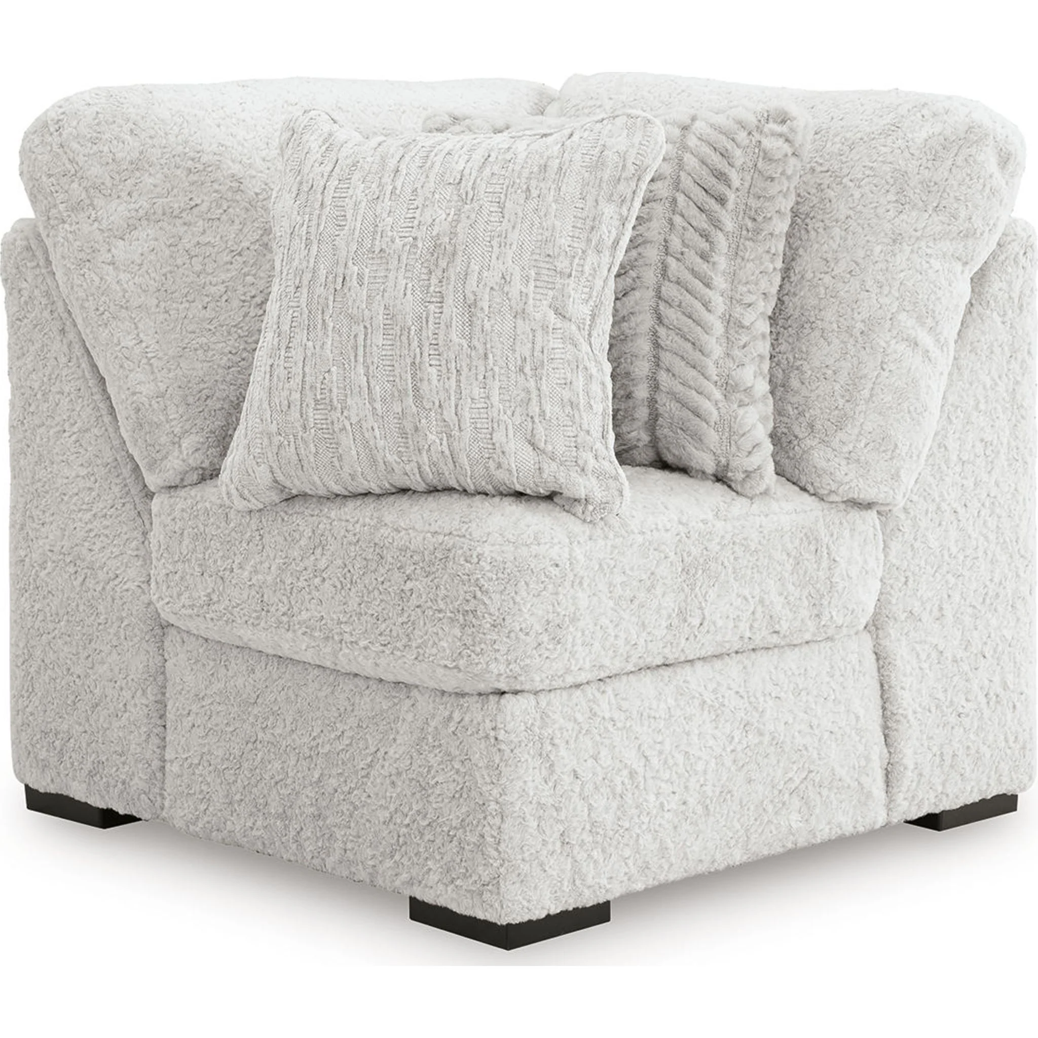 Cuddle Plush 5 Piece Sectional with Chaise - Arctic - Image 14