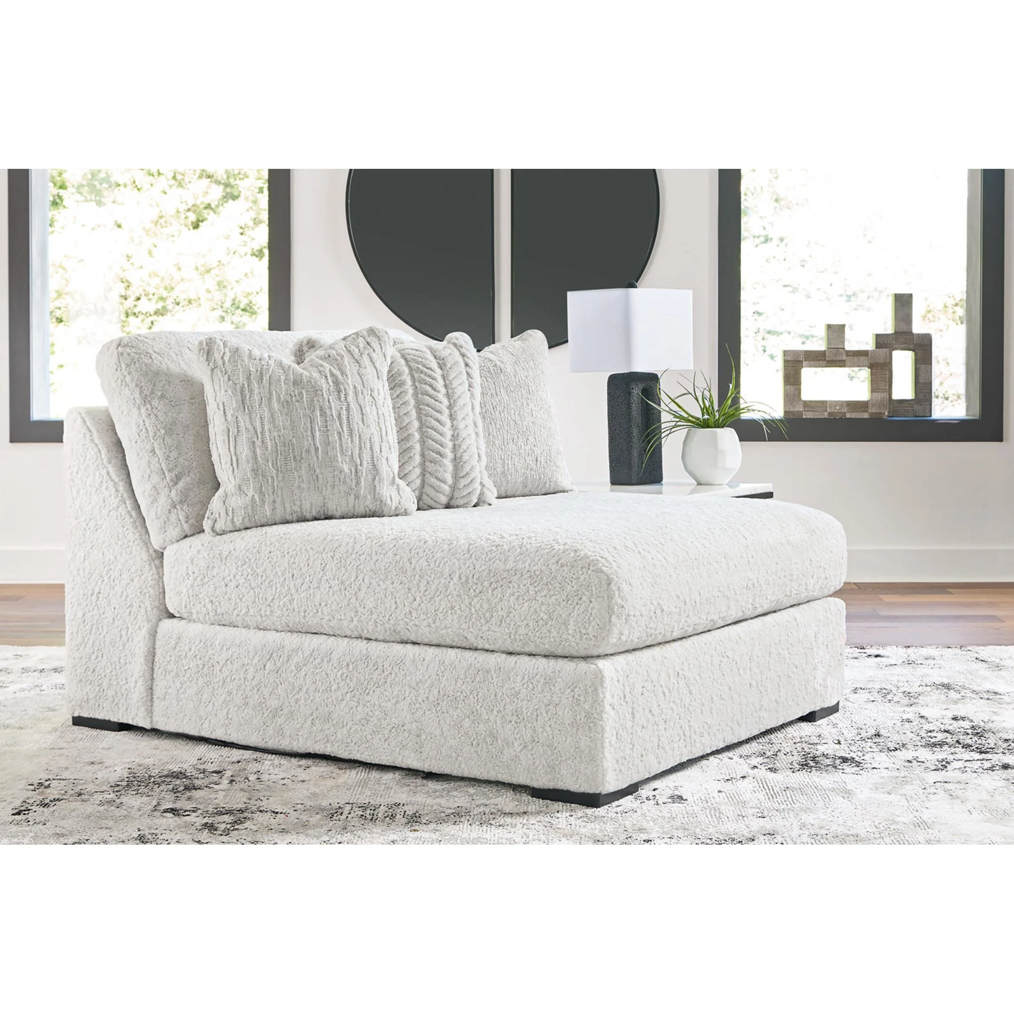 Cuddle Plush 5 Piece Sectional with Chaise - Arctic - Image 6