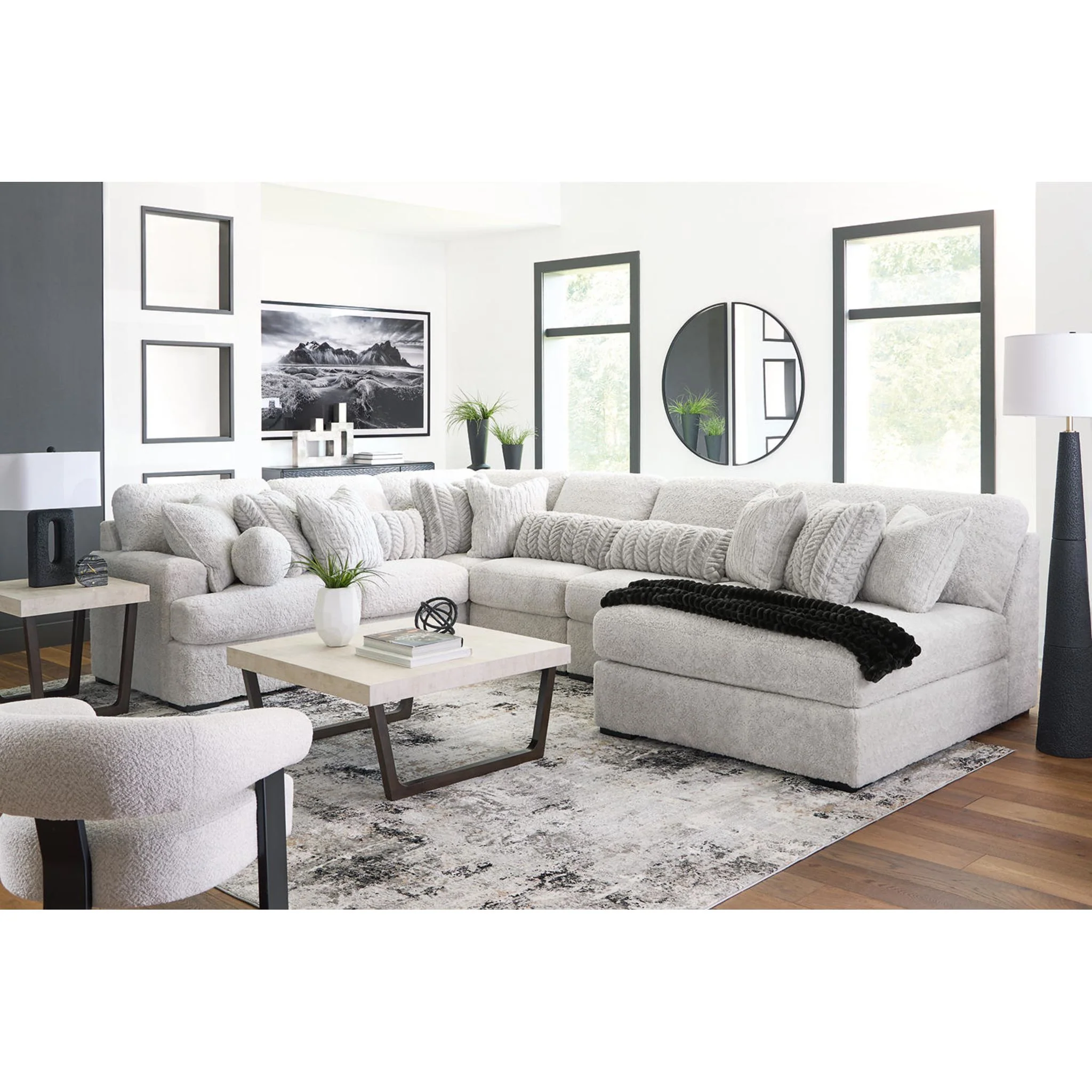 Cuddle Plush 6 Piece Modular Sectional with Chaise - Image 10