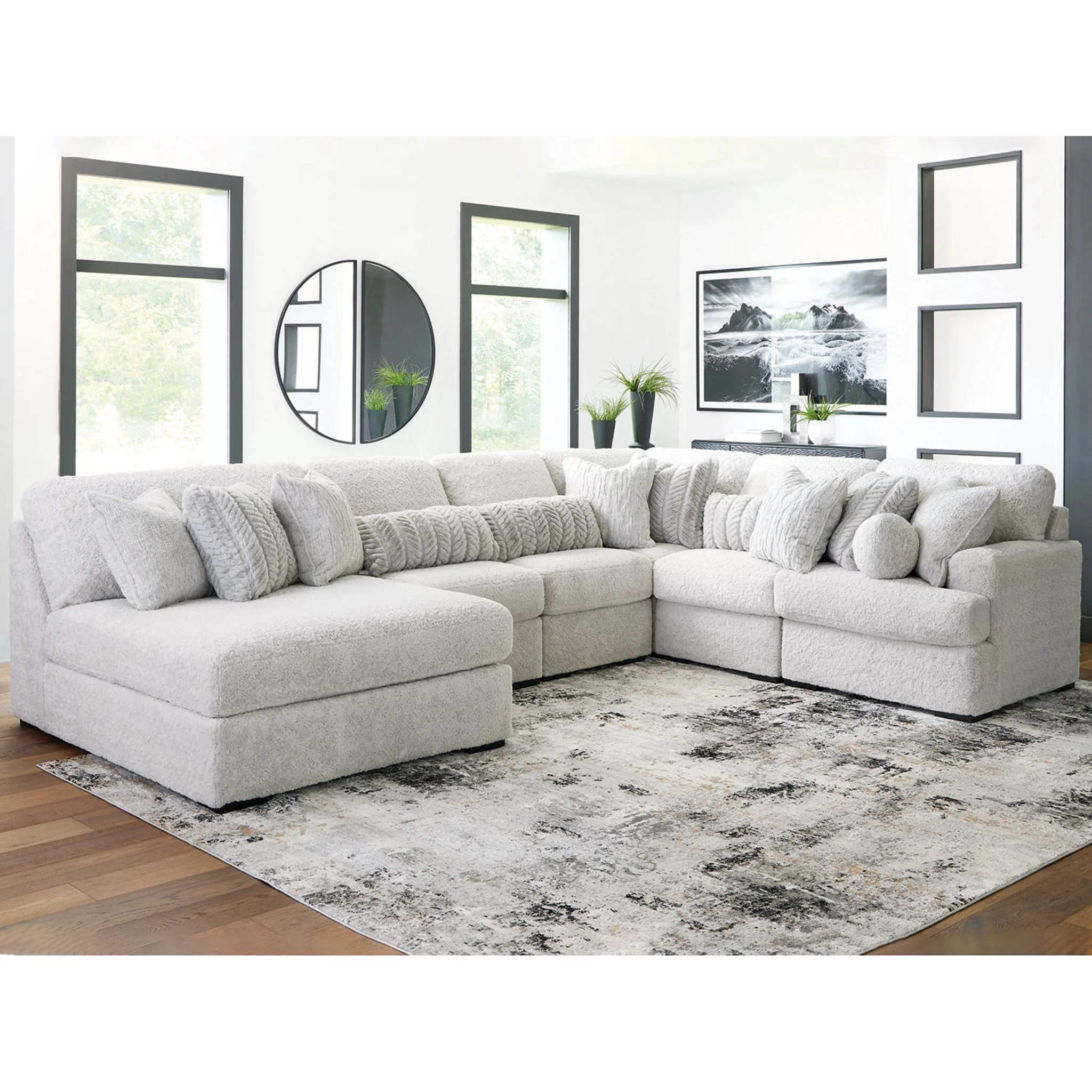 Cuddle Plush 6 Piece Modular Sectional with Chaise - Image 13