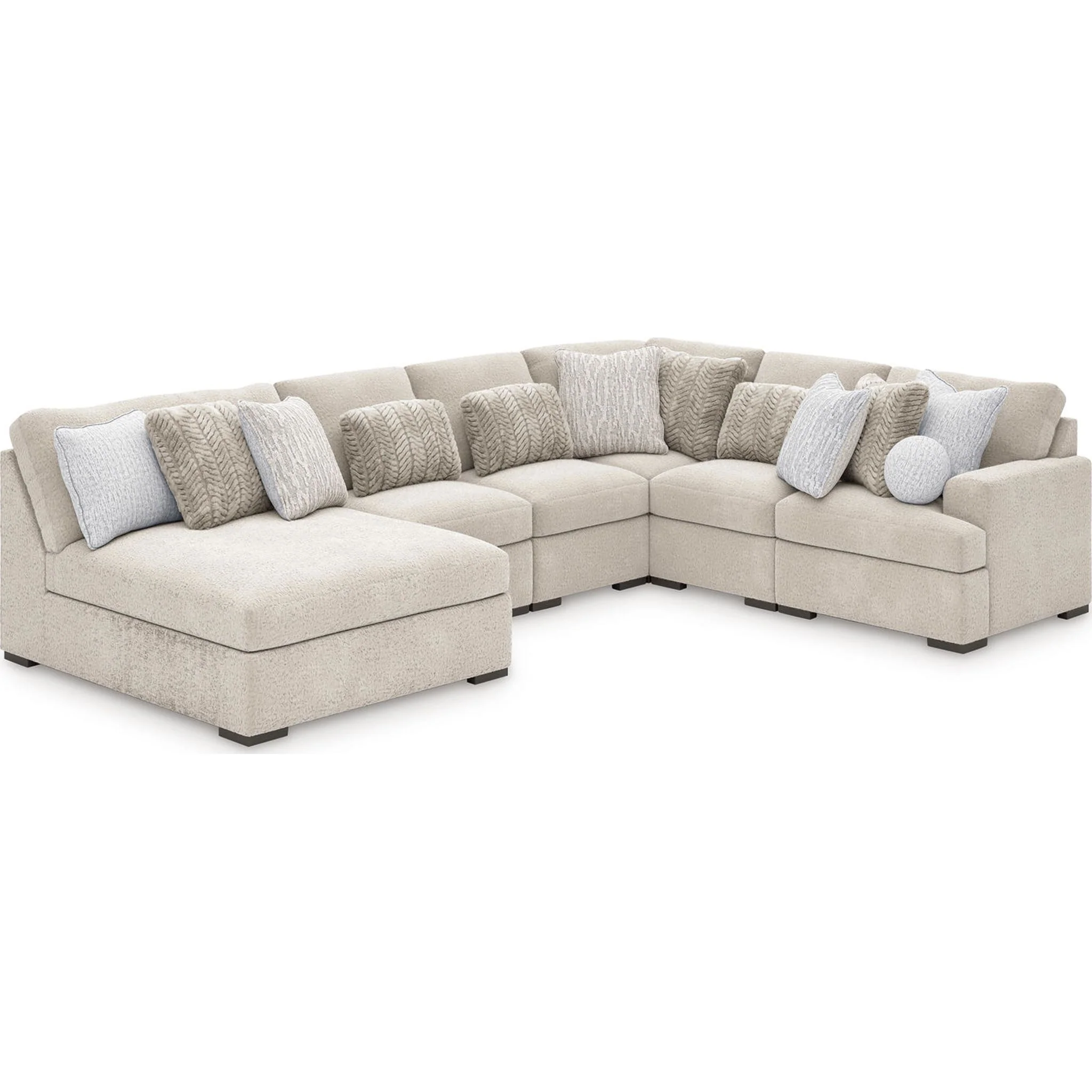 Cuddle Plush 6 Piece Modular Sectional with Chaise - Image 15