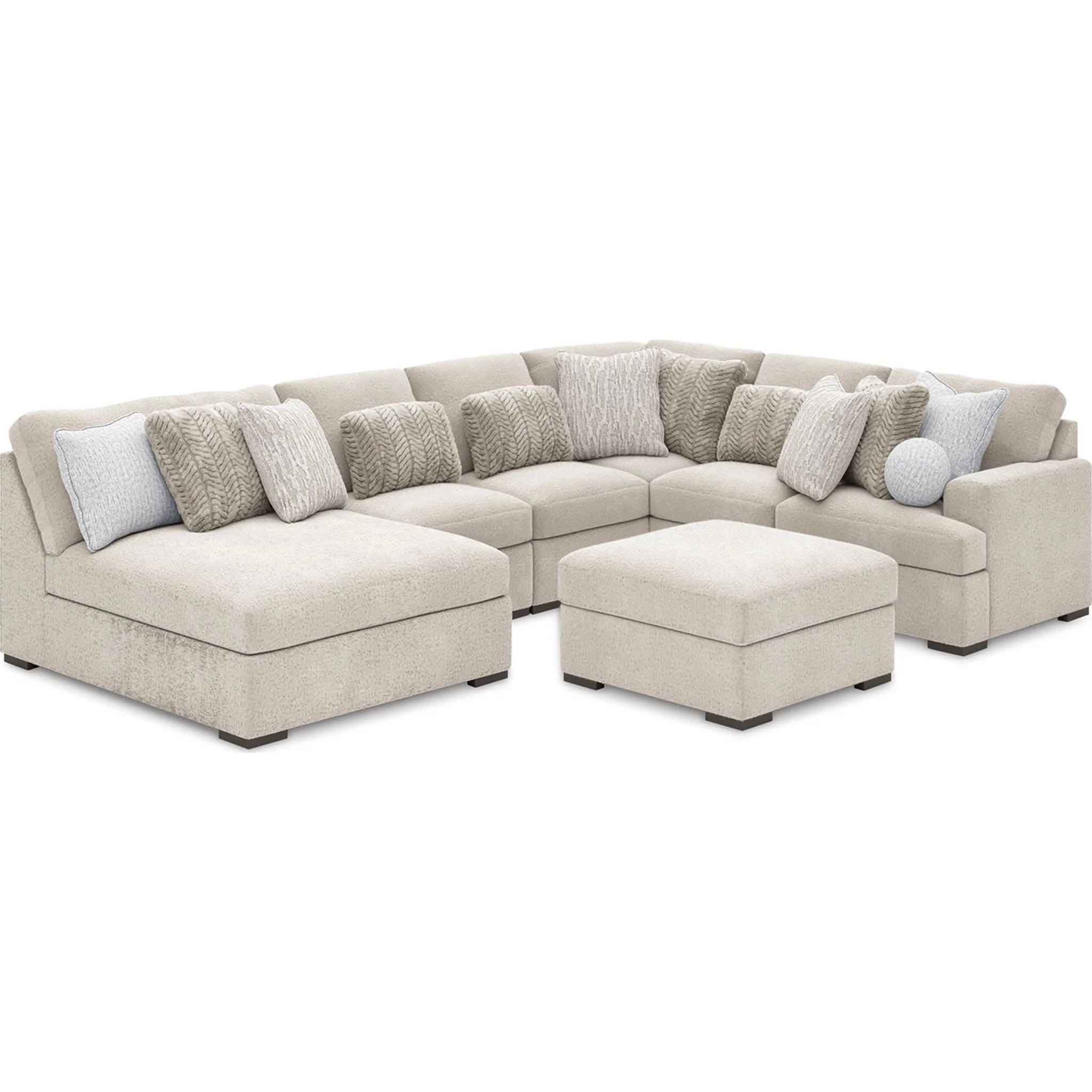Cuddle Plush 6 Piece Modular Sectional with Chaise - Image 17