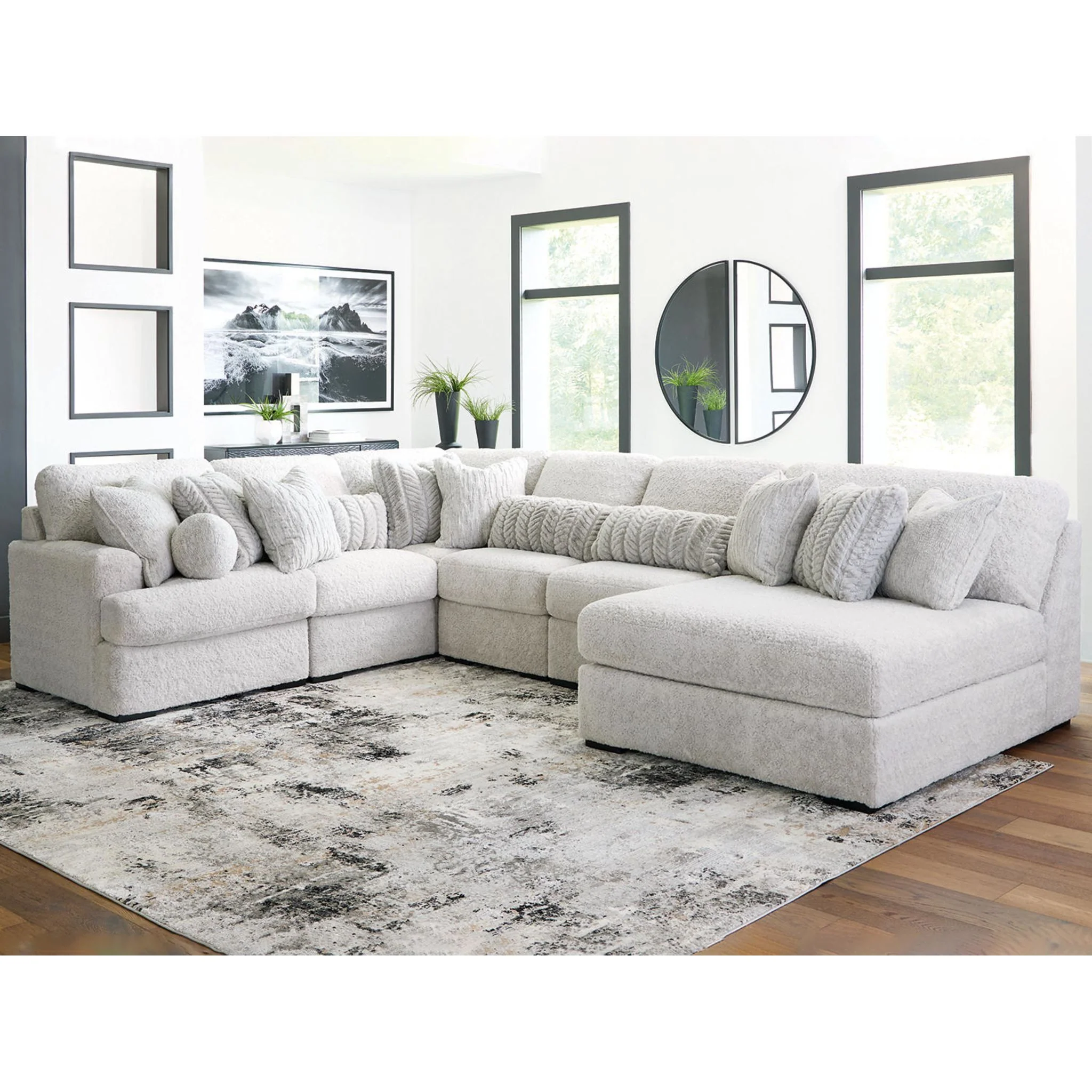 Cuddle Plush 6 Piece Modular Sectional with Chaise - Image 2
