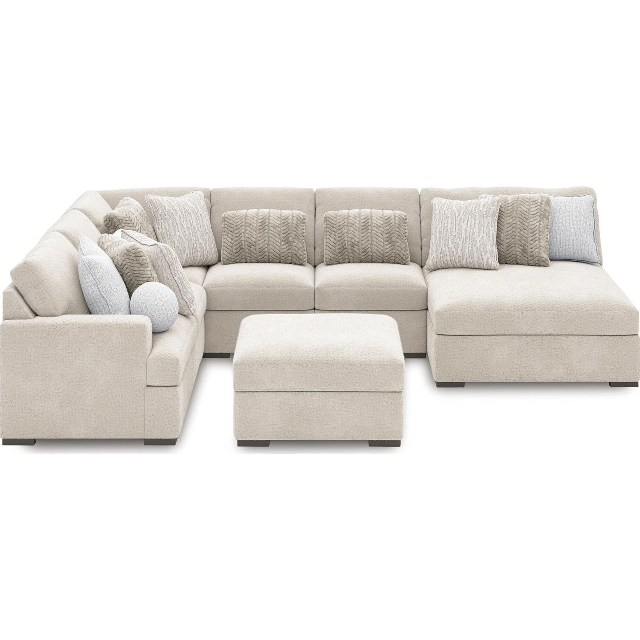 Cuddle Plush 6 Piece Modular Sectional with Chaise - Image 4