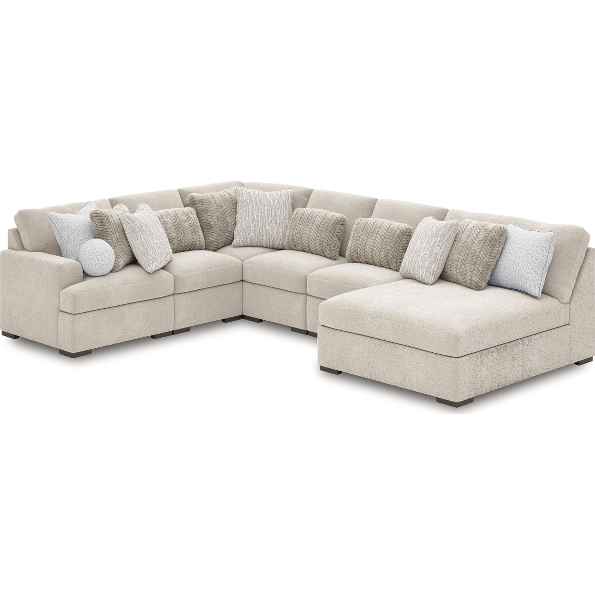 Cuddle Plush 6 Piece Modular Sectional with Chaise - Image 5