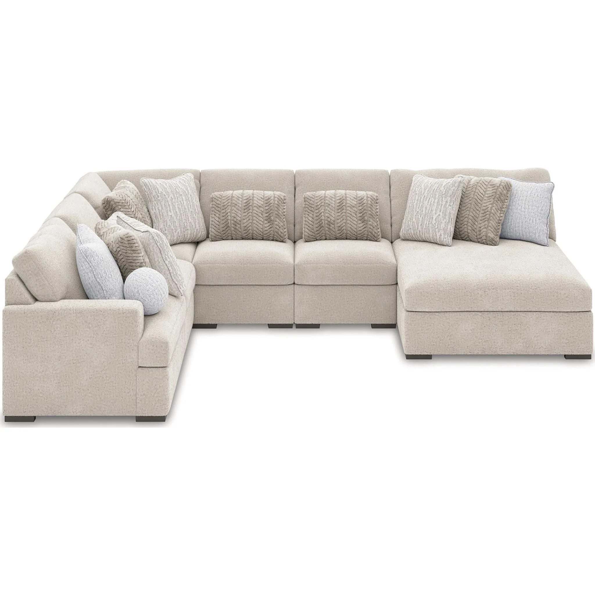 Cuddle Plush 6 Piece Modular Sectional with Chaise - Image 6