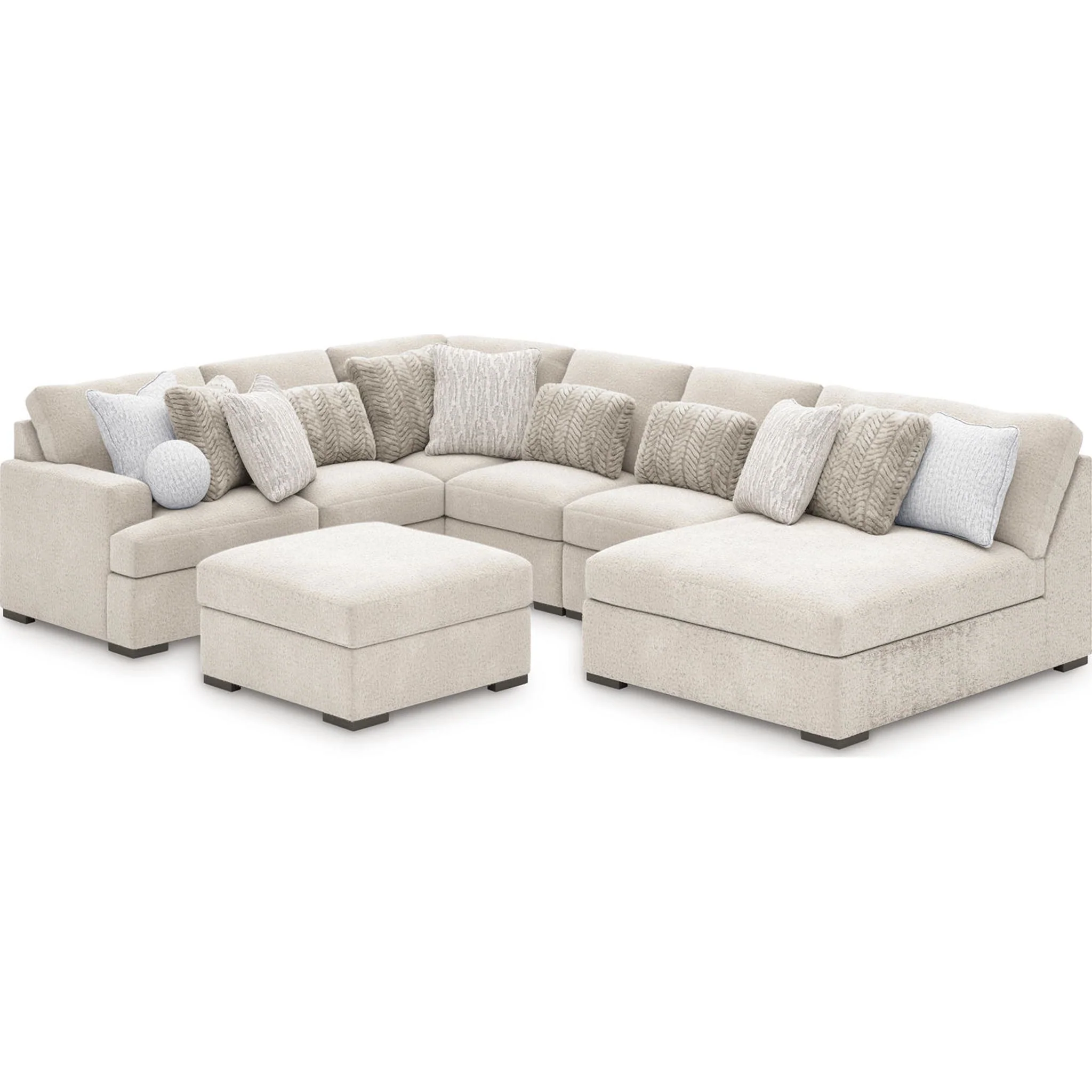 Cuddle Plush 6 Piece Modular Sectional with Chaise - Image 7