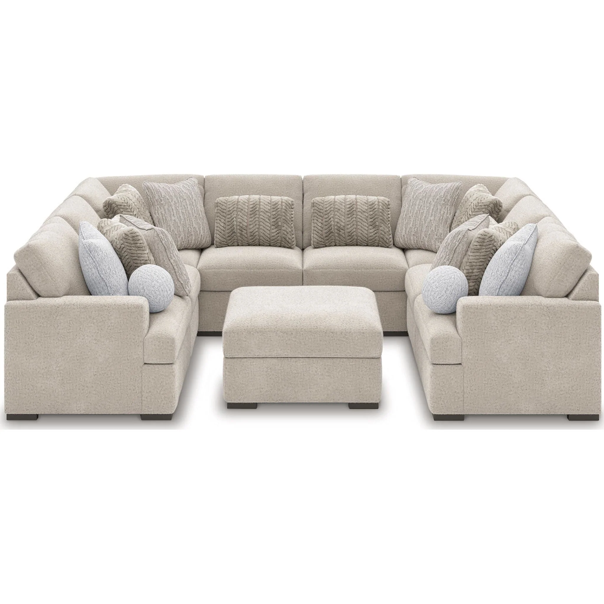 Cuddle Plush 8 Piece Modular Sectional - Arctic - Image 4