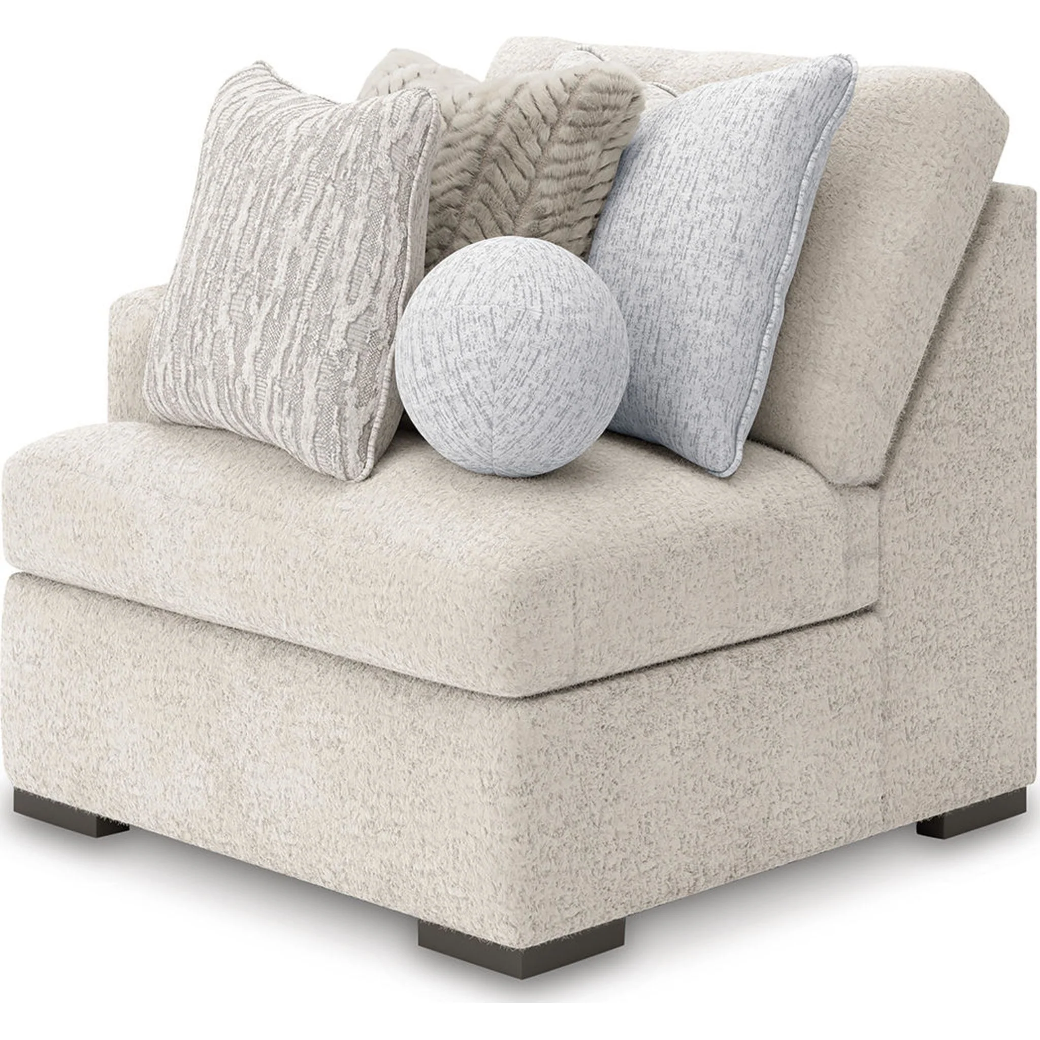 Cuddle Plush 8 Piece Modular Sectional with Ottomans - Arctic - Image 16