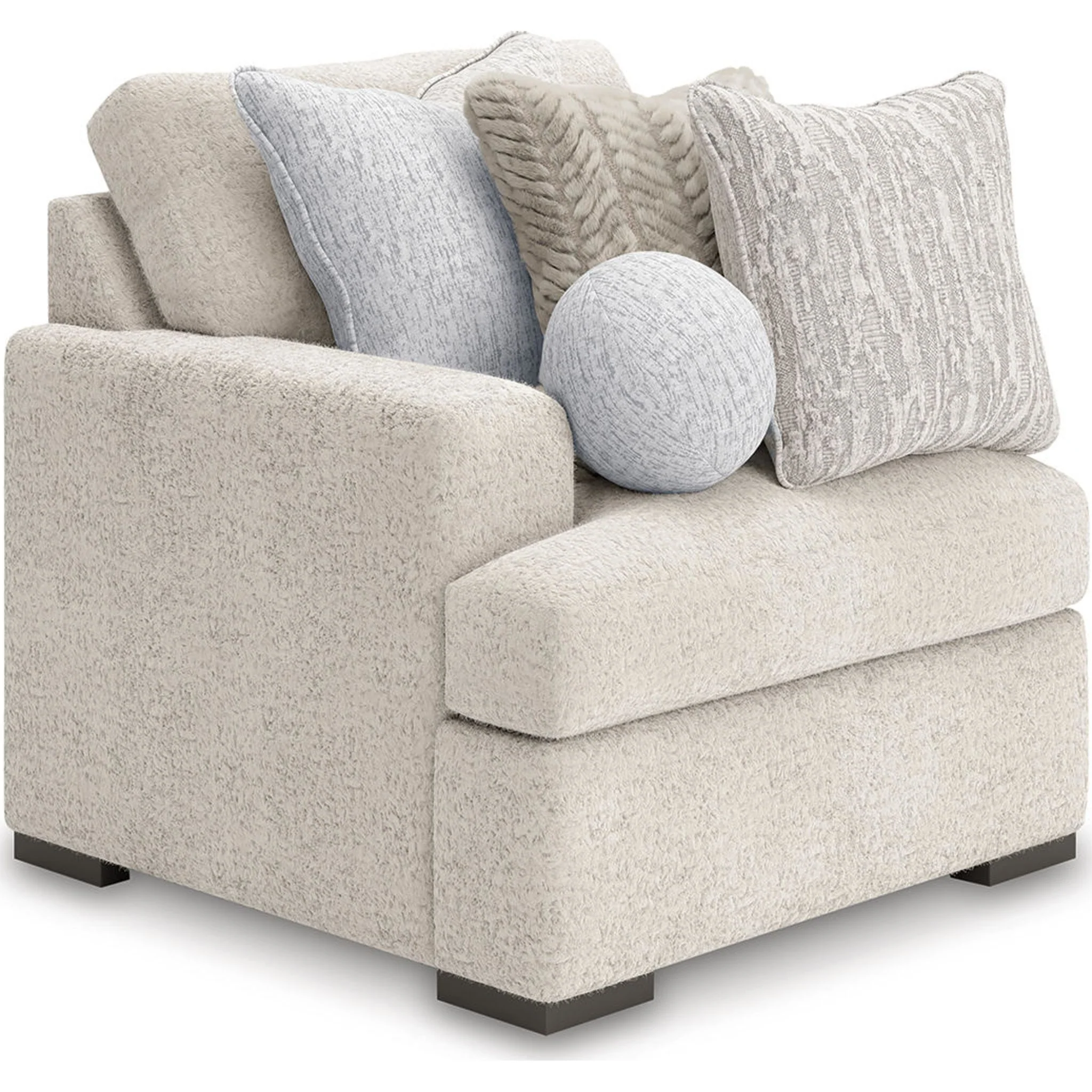 Cuddle Plush 8 Piece Modular Sectional with Ottomans - Arctic - Image 17