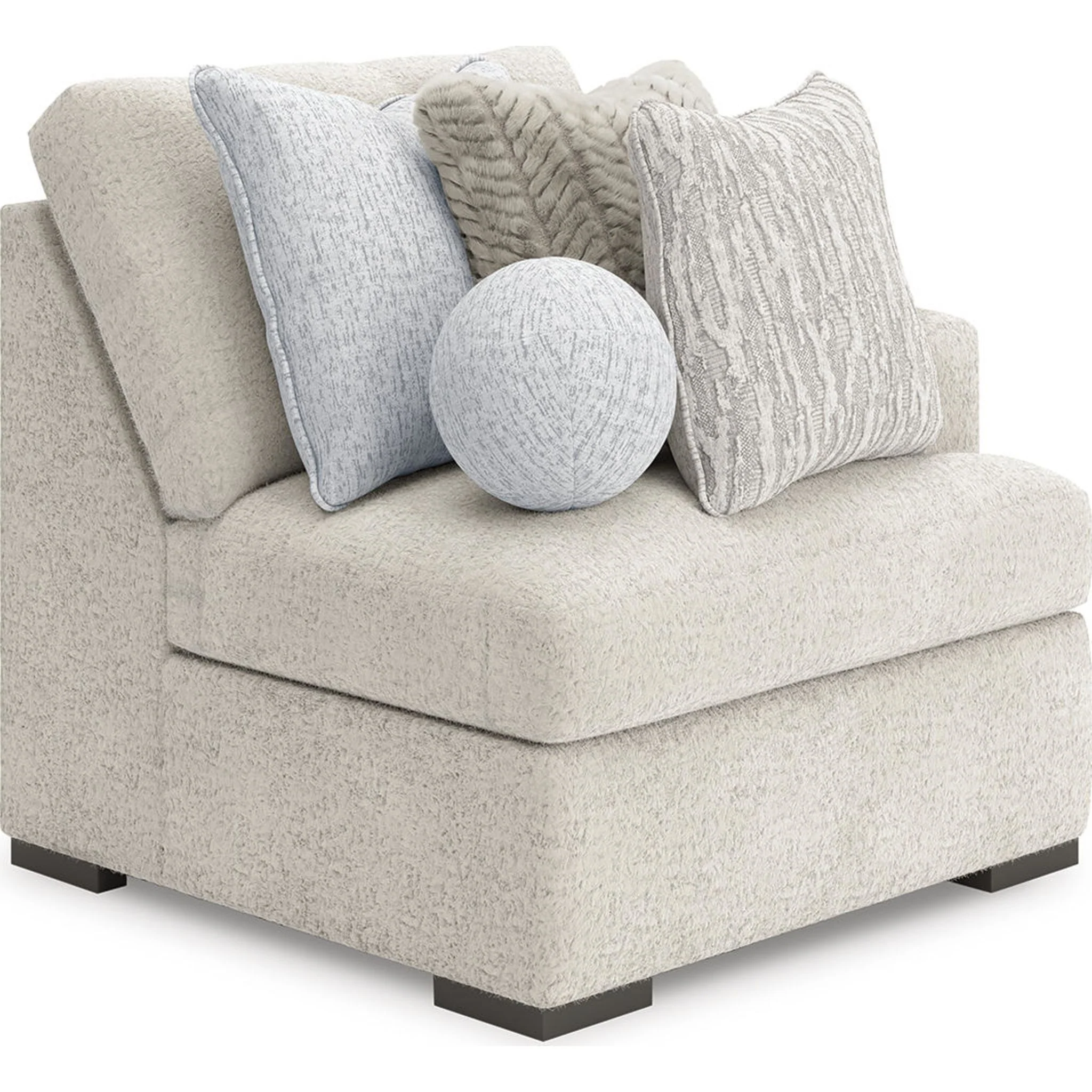 Cuddle Plush 8 Piece Modular Sectional with Ottomans - Arctic - Image 23