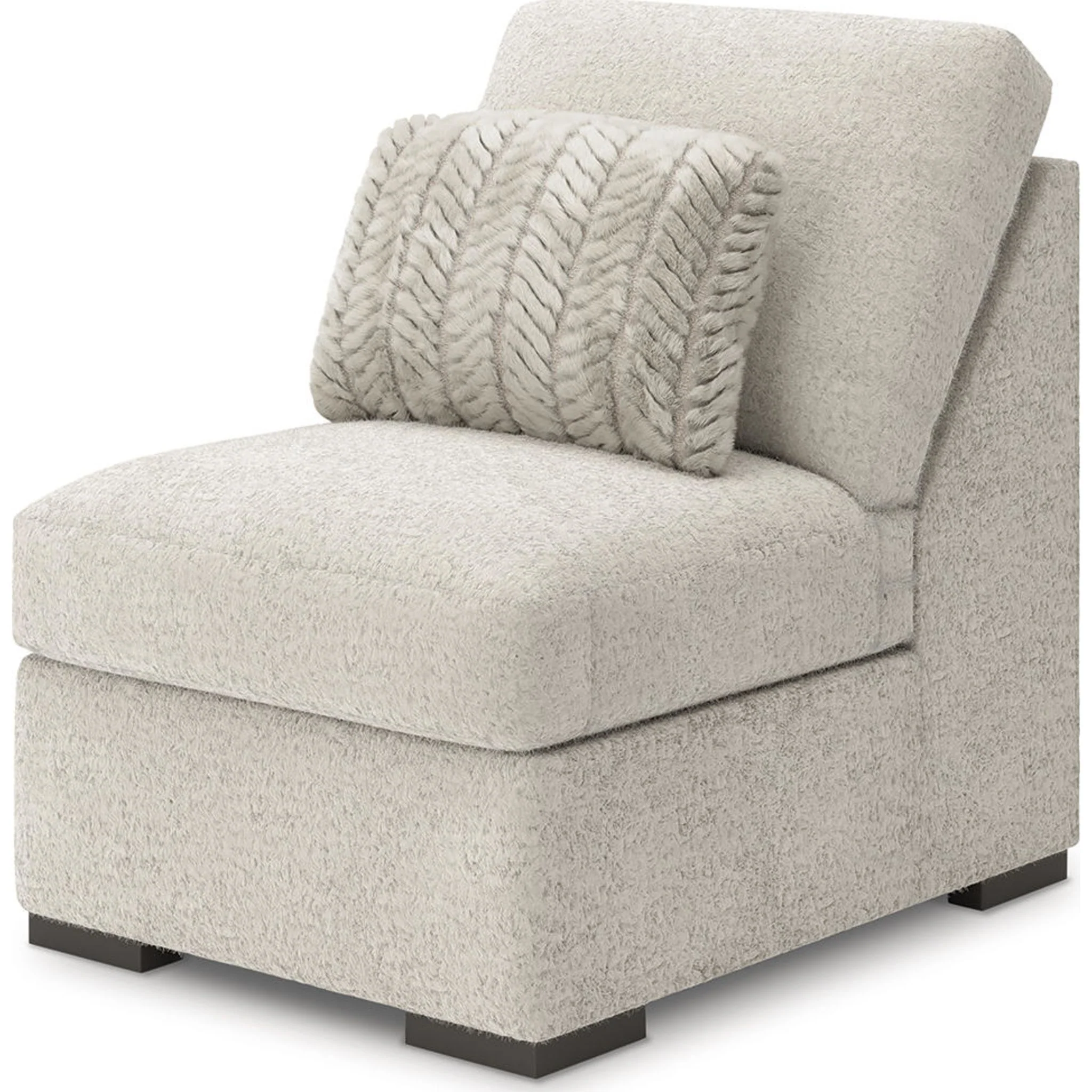 Cuddle Plush 8 Piece Modular Sectional with Ottomans - Arctic - Image 9