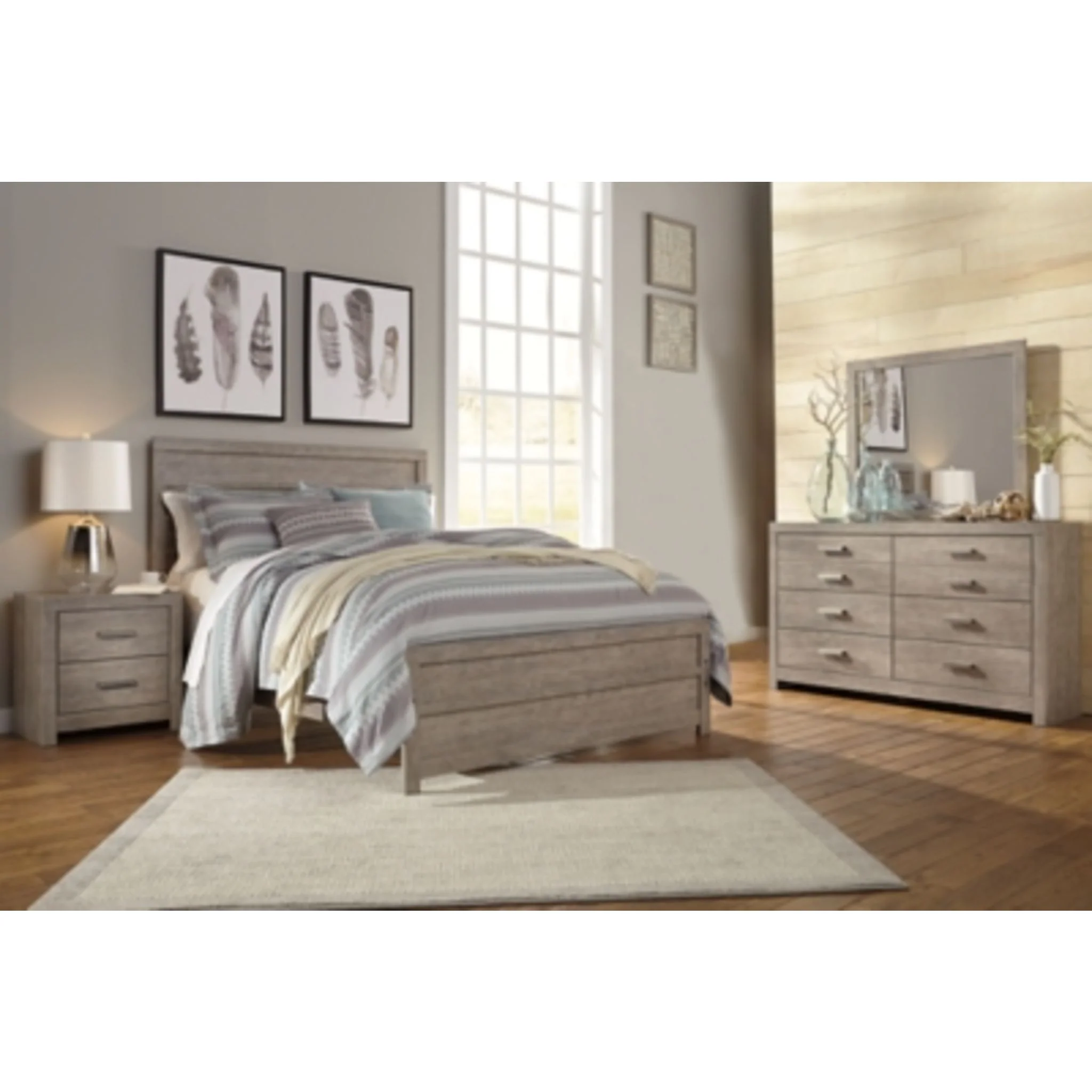 Culverbach 5 Piece Queen Panel Bedroom - Gray - Image 2