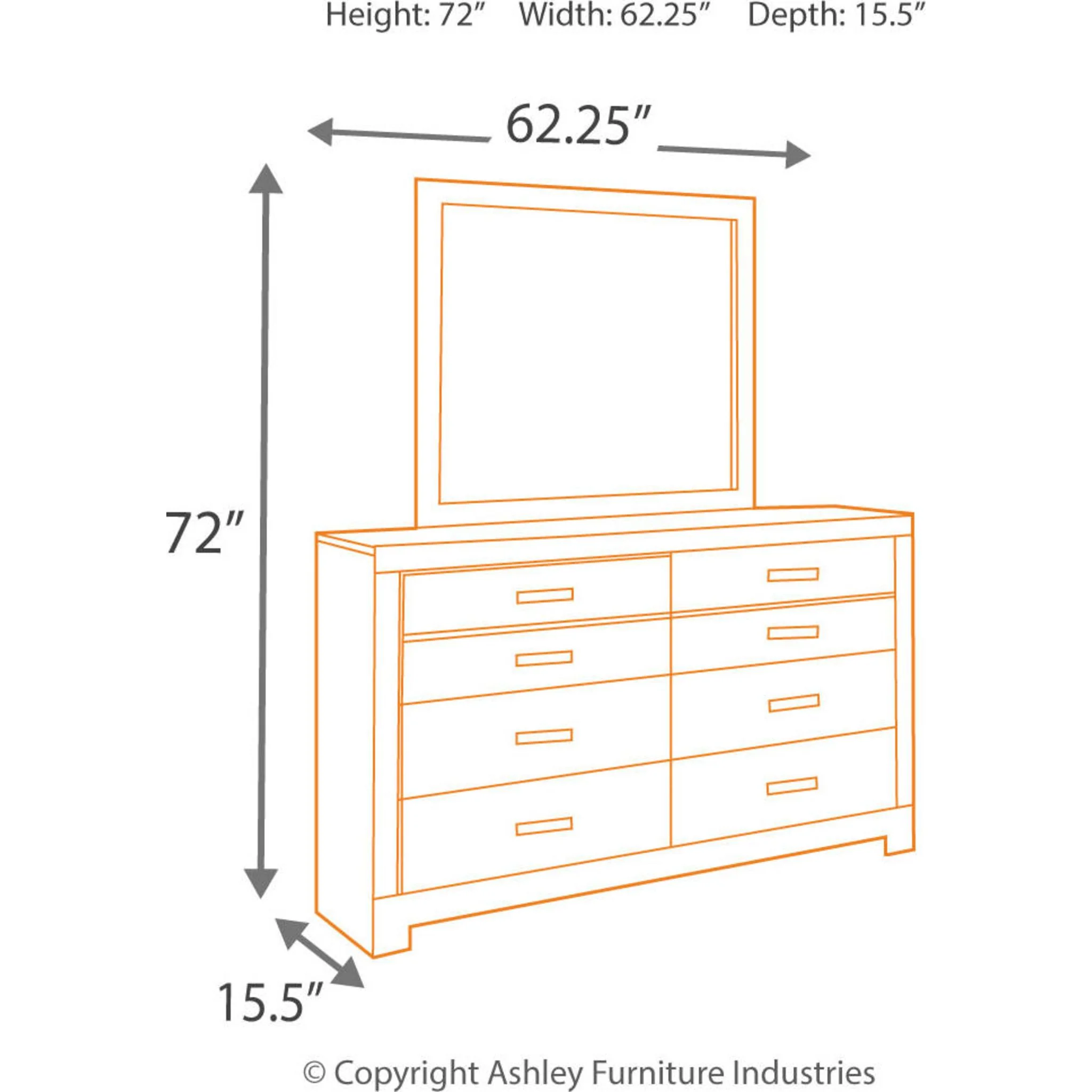 Culverbach Dresser and Mirror - Gray - Image 17