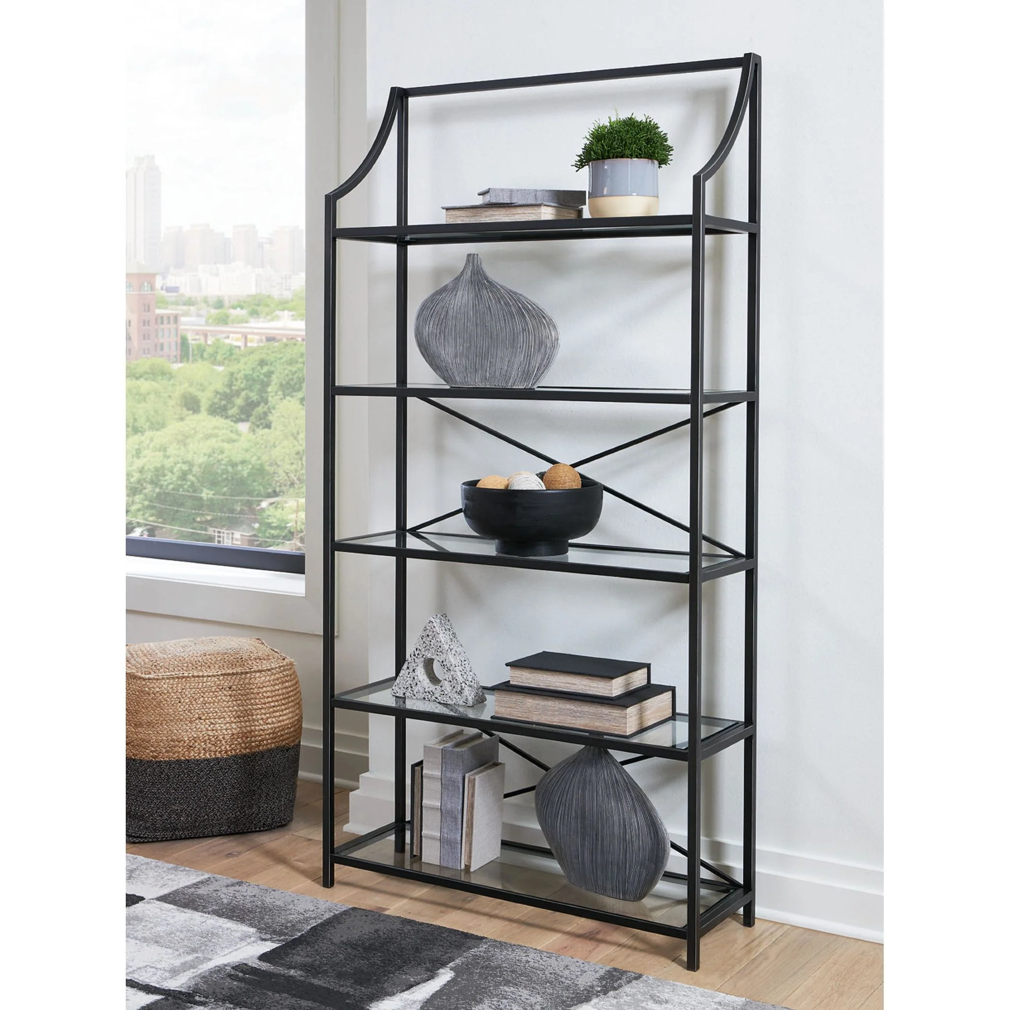 Dakerwell Bookcase - Antique Black - Image 2