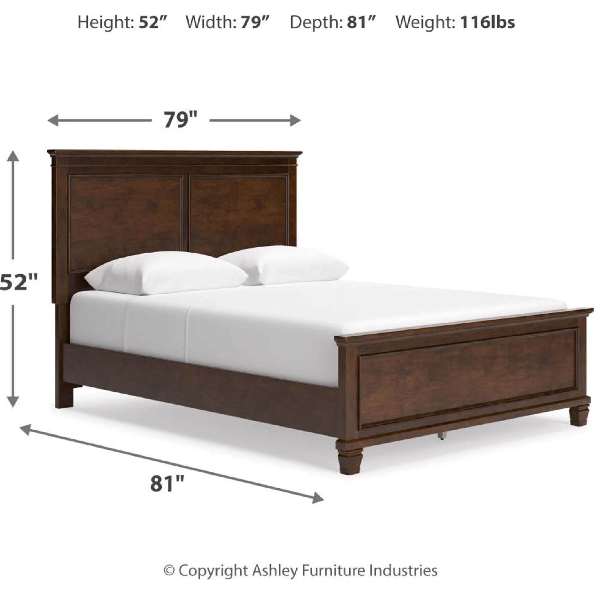 Danabrin 6 Piece Panel Bedroom - Brown - Image 24